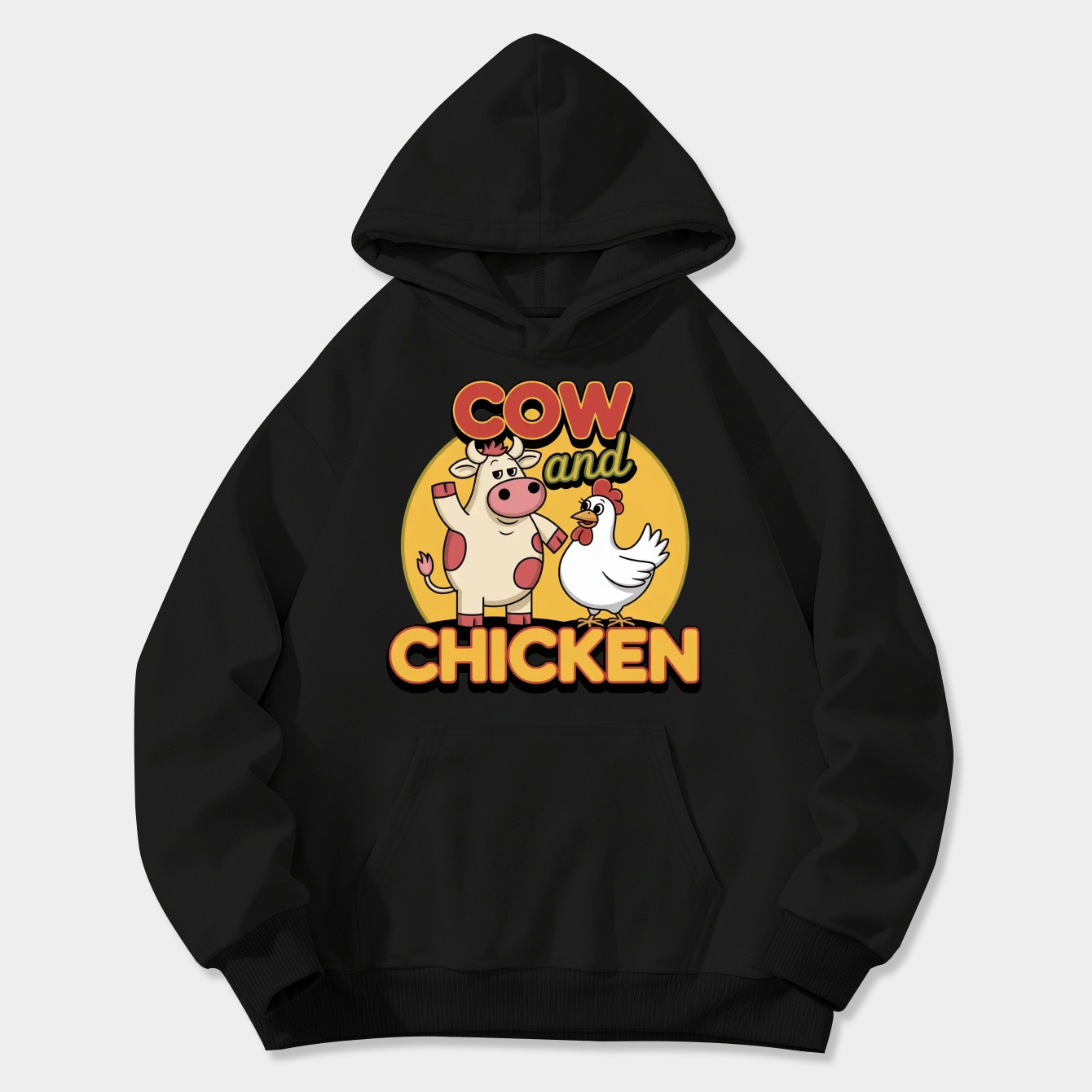 Cow and Chicken Women's Plus Size Hoodie