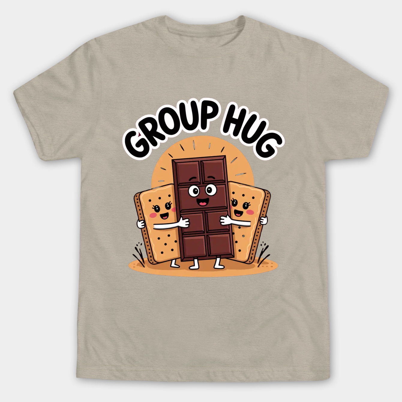 Group Hug Camping Camper Campfire Smore Marshmallows Men's Big & Tall T-shirt