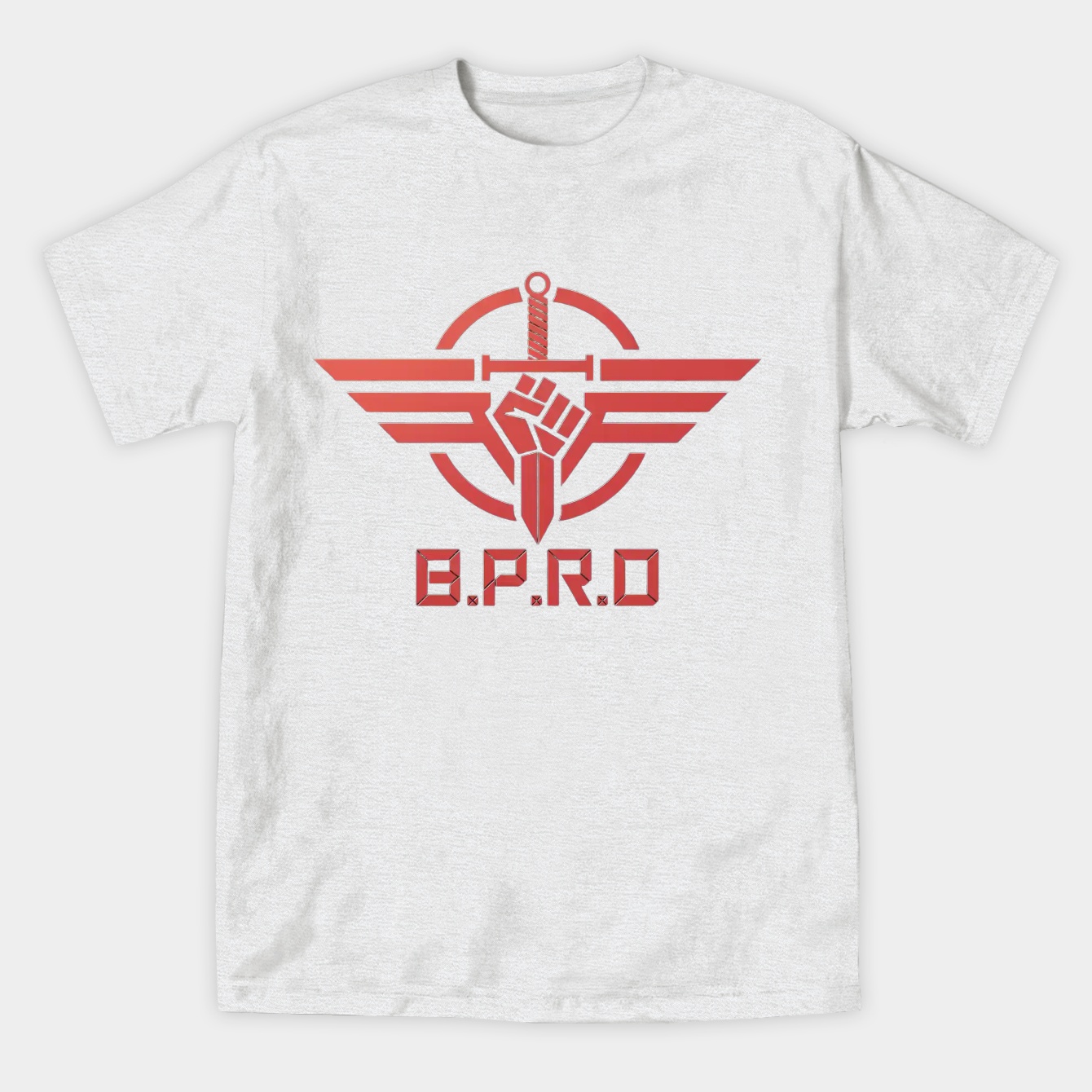 BPRD Red Emblem Design Women's Athletic Performance T-Shirt