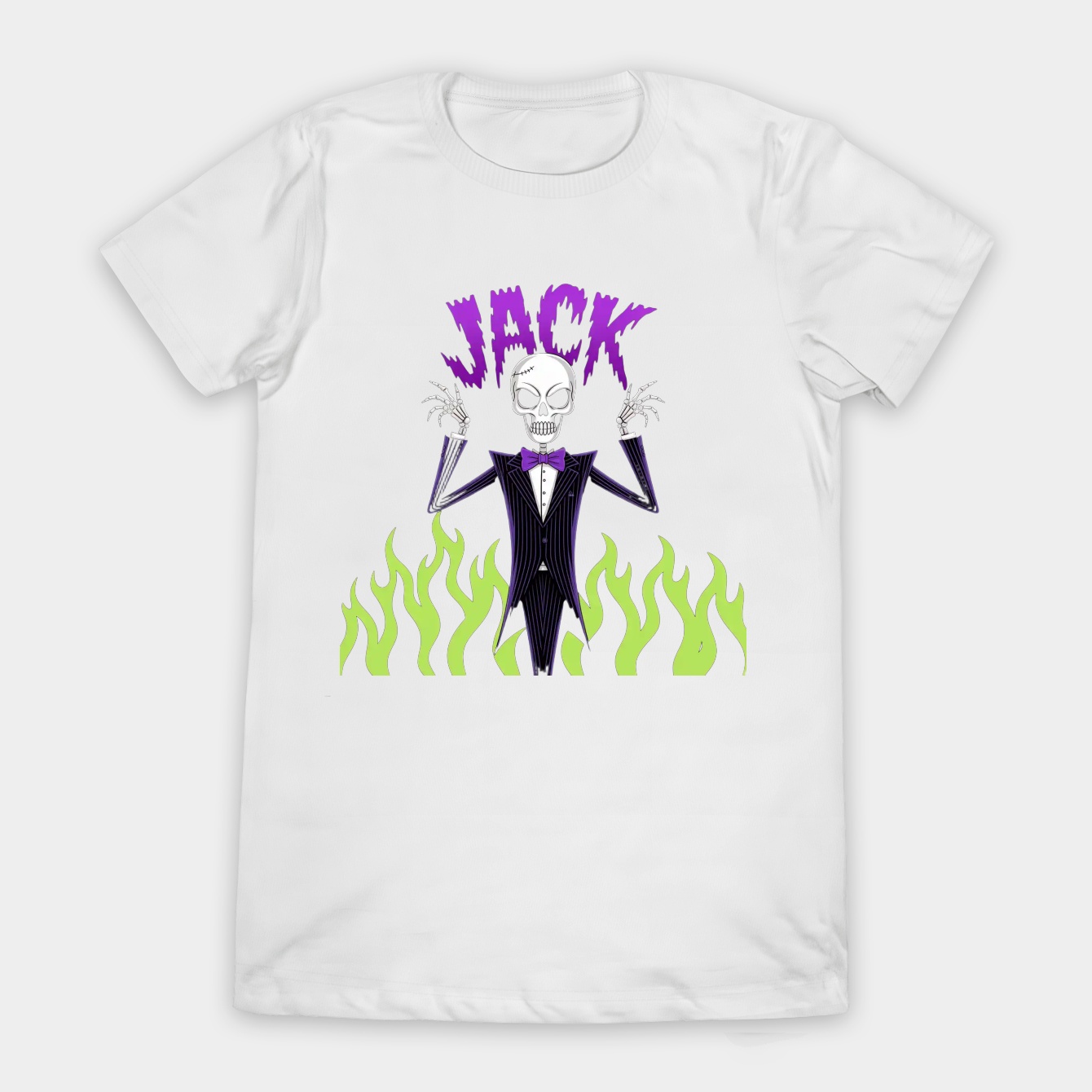 The Nightmare Before Christmas Jack Skellington Flames Women's T-Shirt