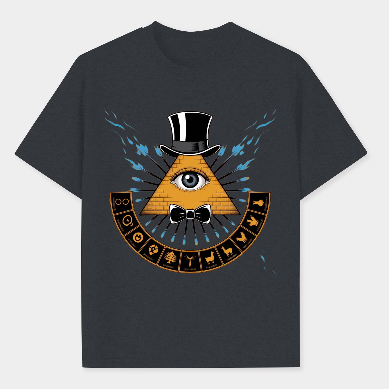Bill Cipher - Gravity Falls White Background Men's Performance Athletic T-Shirt