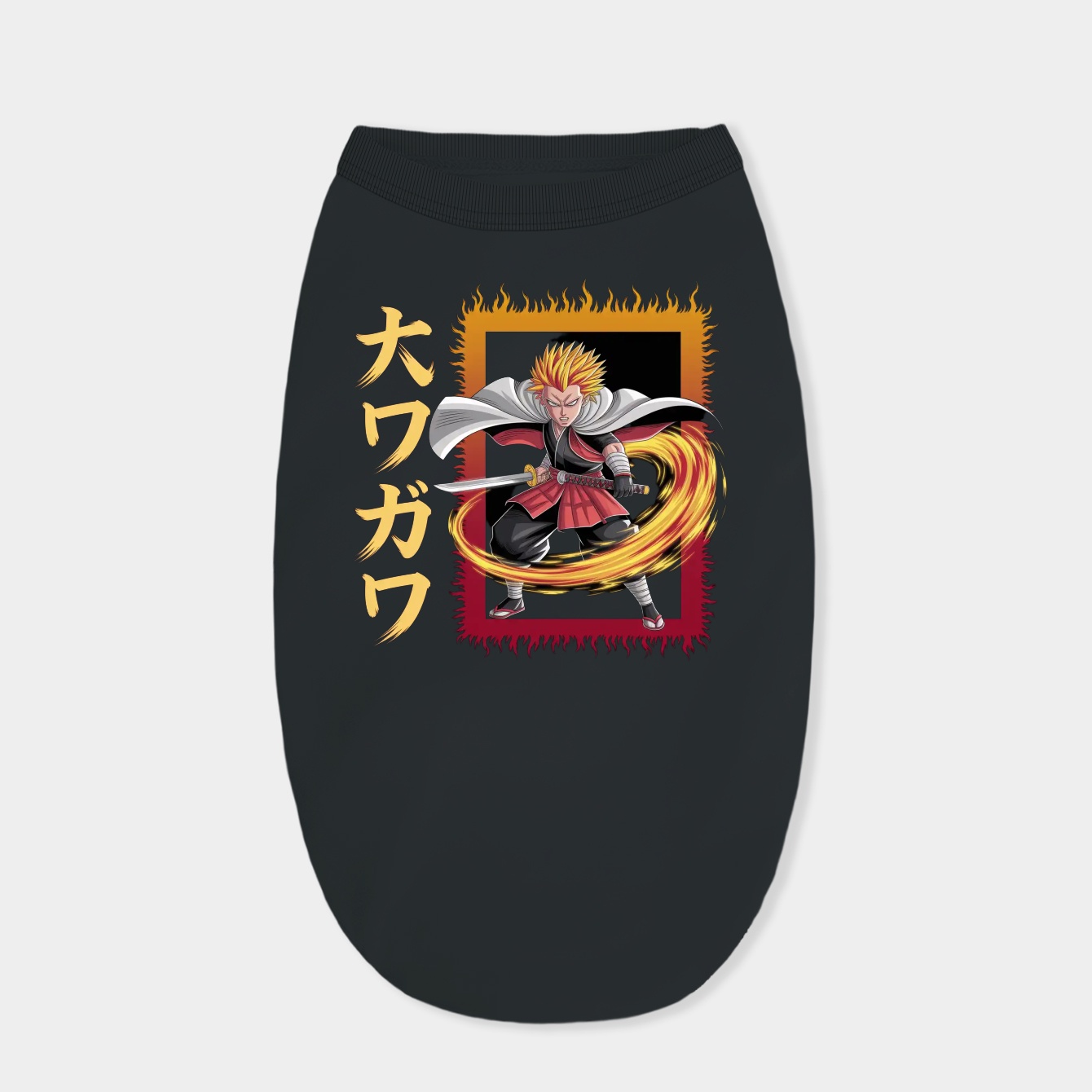 Demon Slayer Flame Pillar Dog Shirt