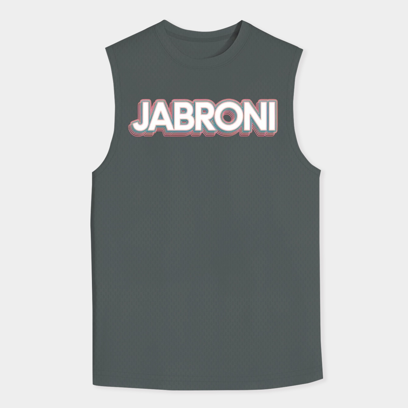 Jabroni Neon Retro Text Men's Big & Tall Tank Top