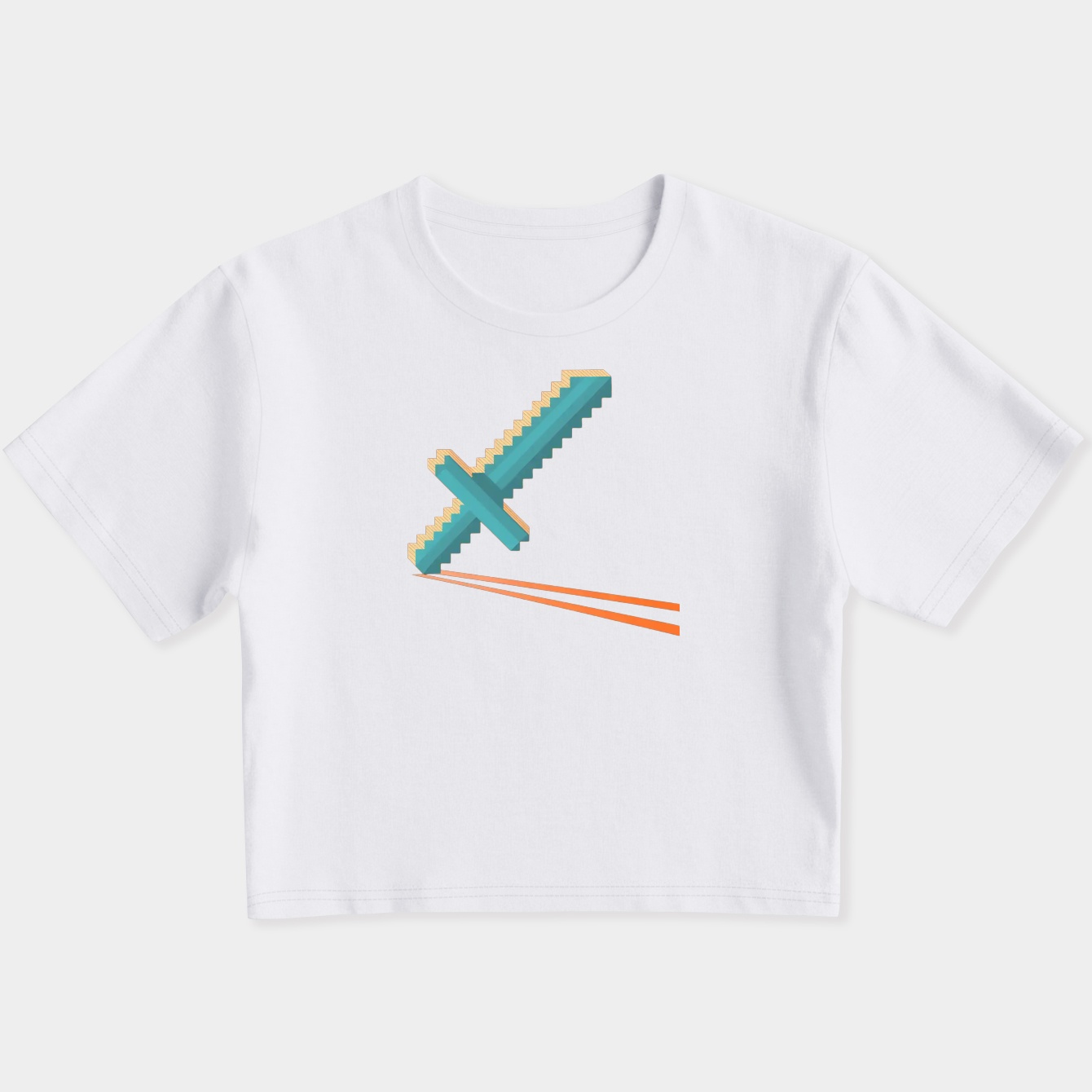 Minecraft Sword Icon Women's Slim Fit Baby Tee