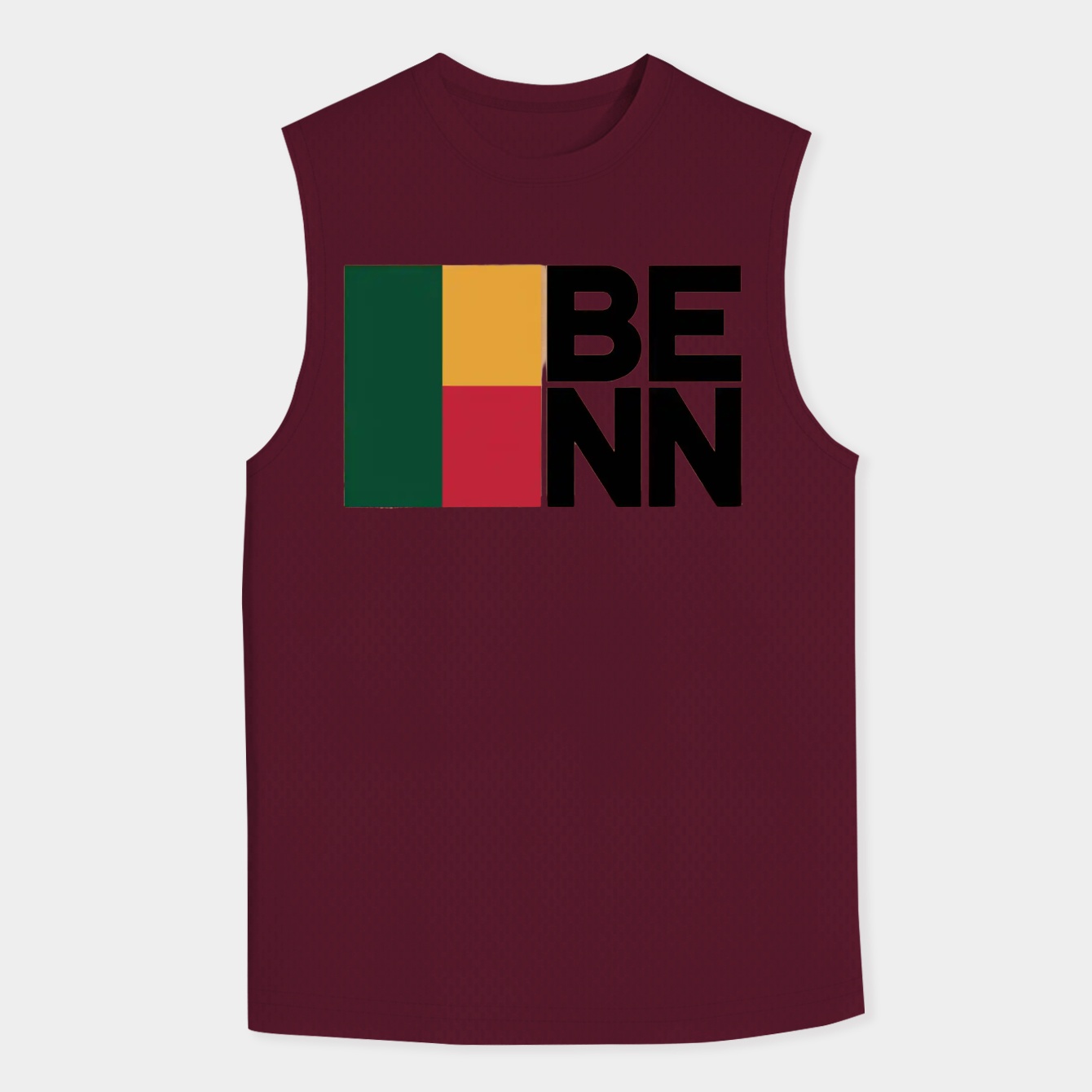 Benin Country Flag - Minimal Design Collection Men's Big & Tall Tank Top