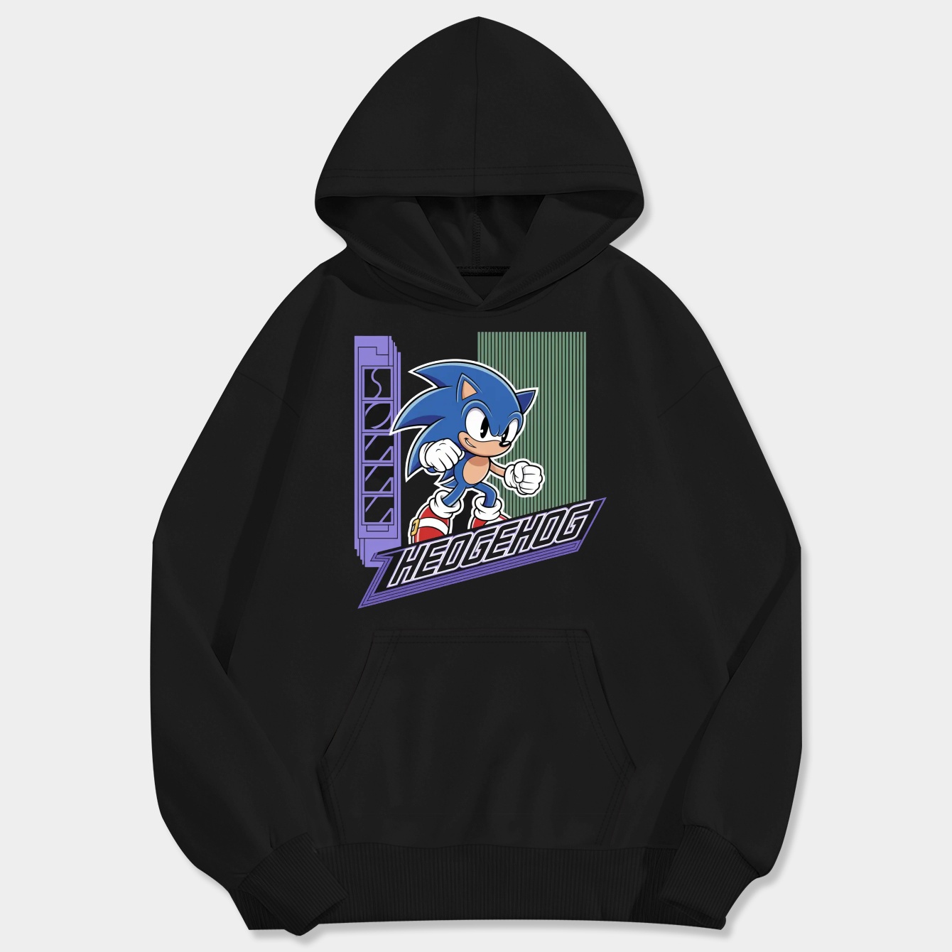 Sonic The Hedgehog Sonic Hyper Graphic Men's Big & Tall Hoodie