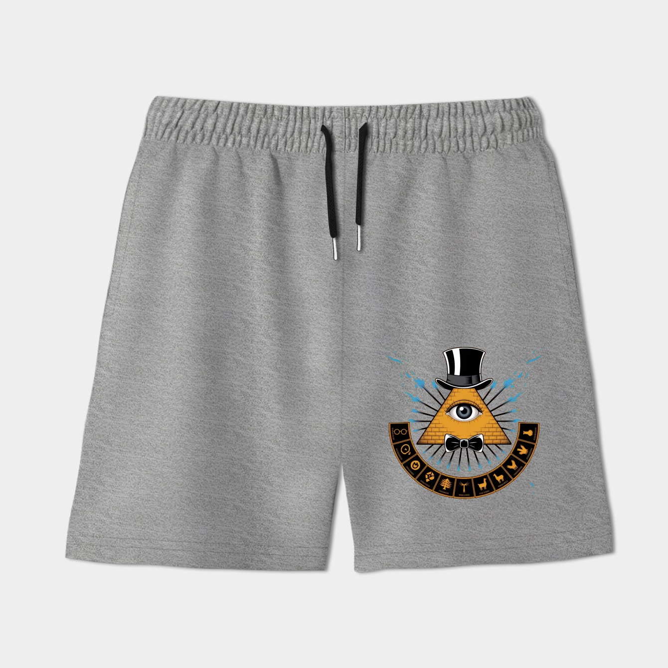 Bill Cipher - Gravity Falls White Background Women's Shorts