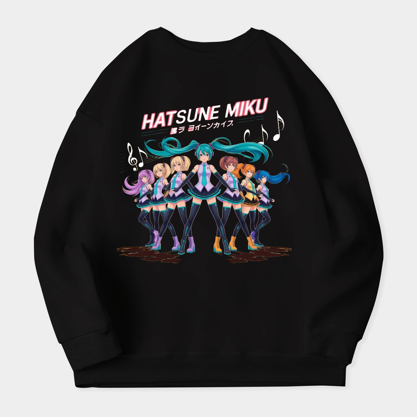 Hatsune Miku Virtual Singer Tour Dark Wash Women's Crewneck Sweatshirt