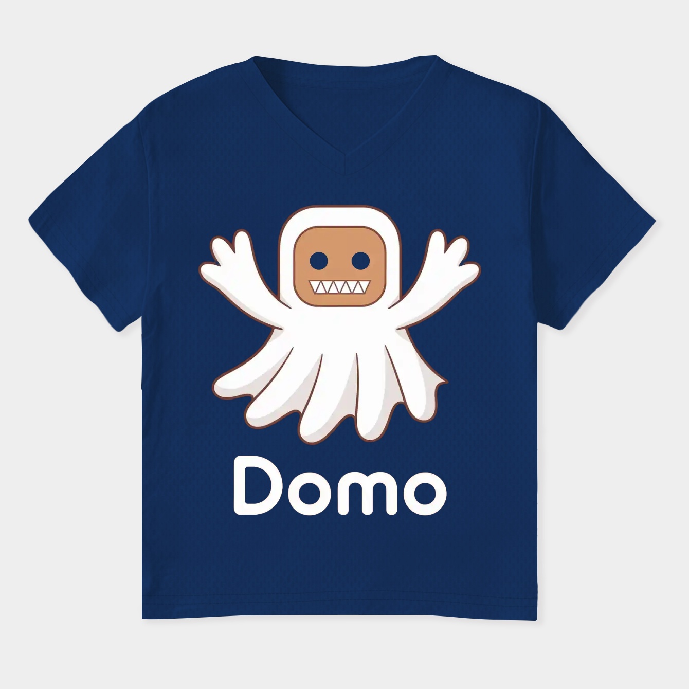 Domo Ghosty Women's Plus Size V-Neck T-Shirt