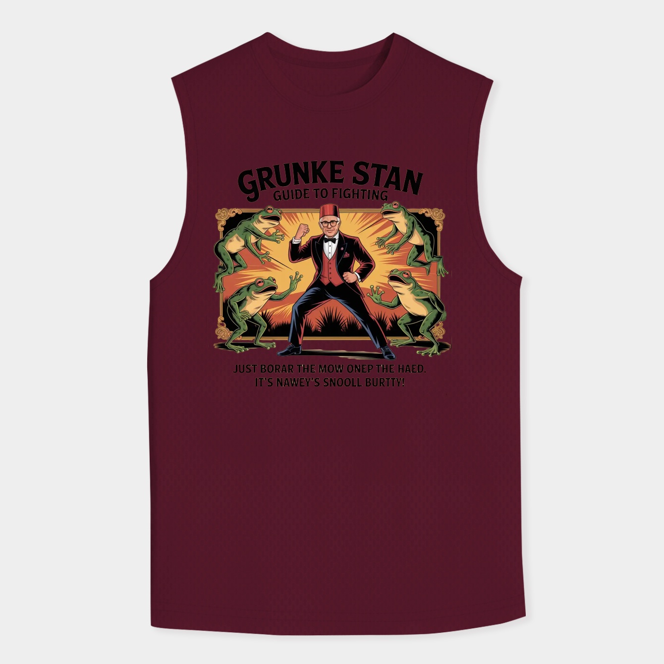 Grunkle Stan Fighting Man Men's Big & Tall Tank Top