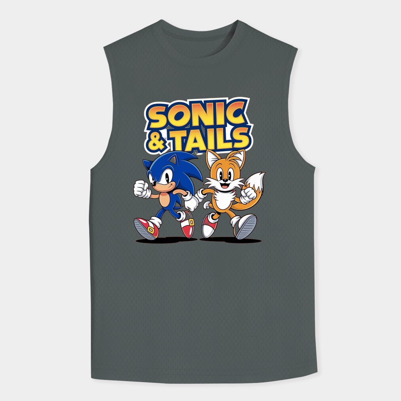 Sonic The Hedgehog Sonic And Tails Men's Big & Tall Tank Top