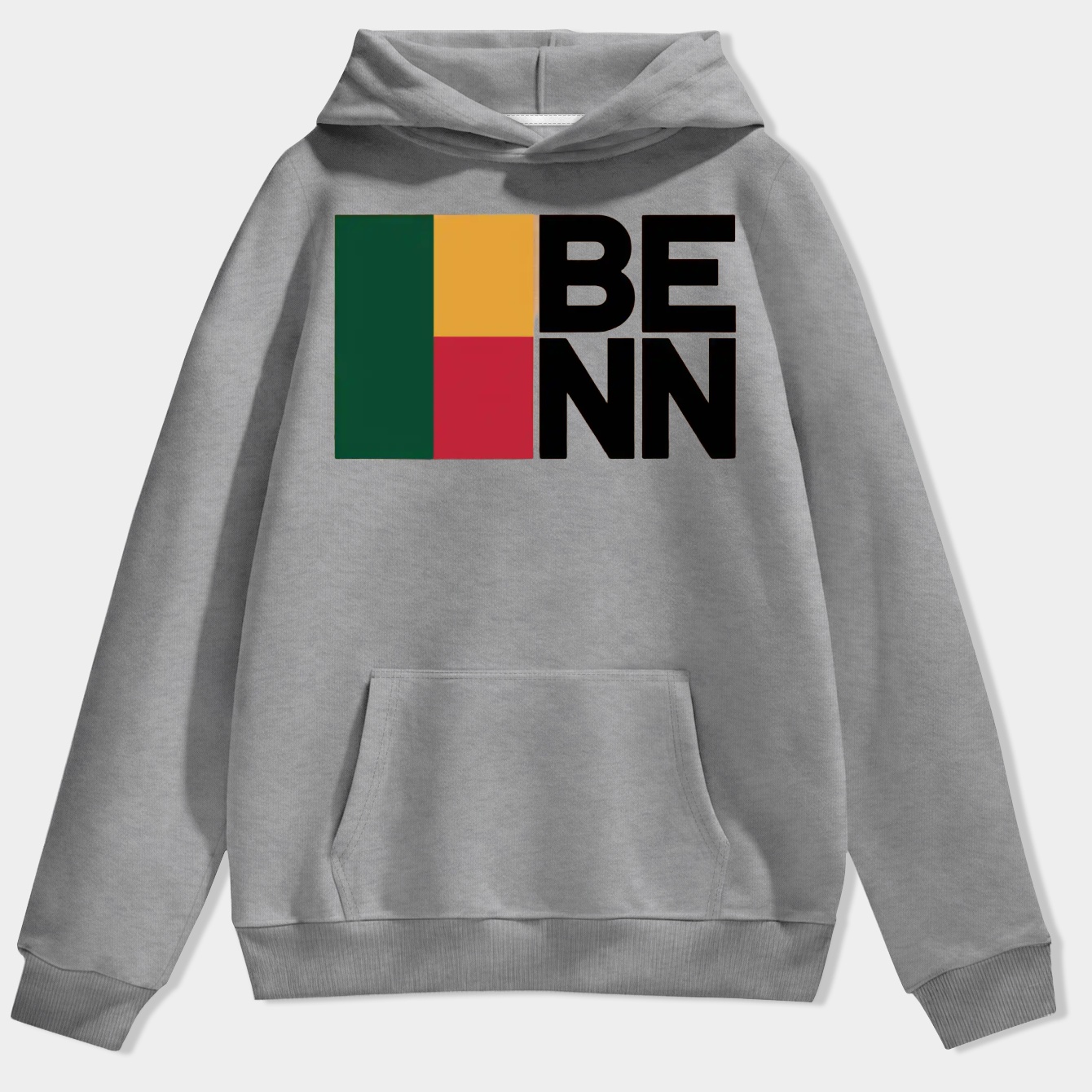 Benin Country Flag - Minimal Design Collection Men's Hoodie