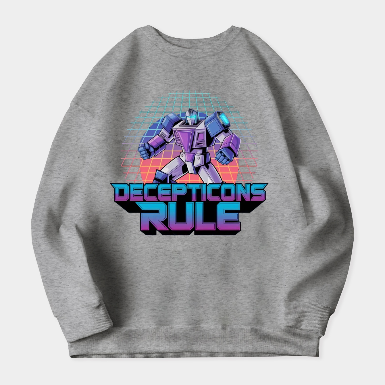 Transformers Decepticons Rule Grid Women's Crewneck Sweatshirt