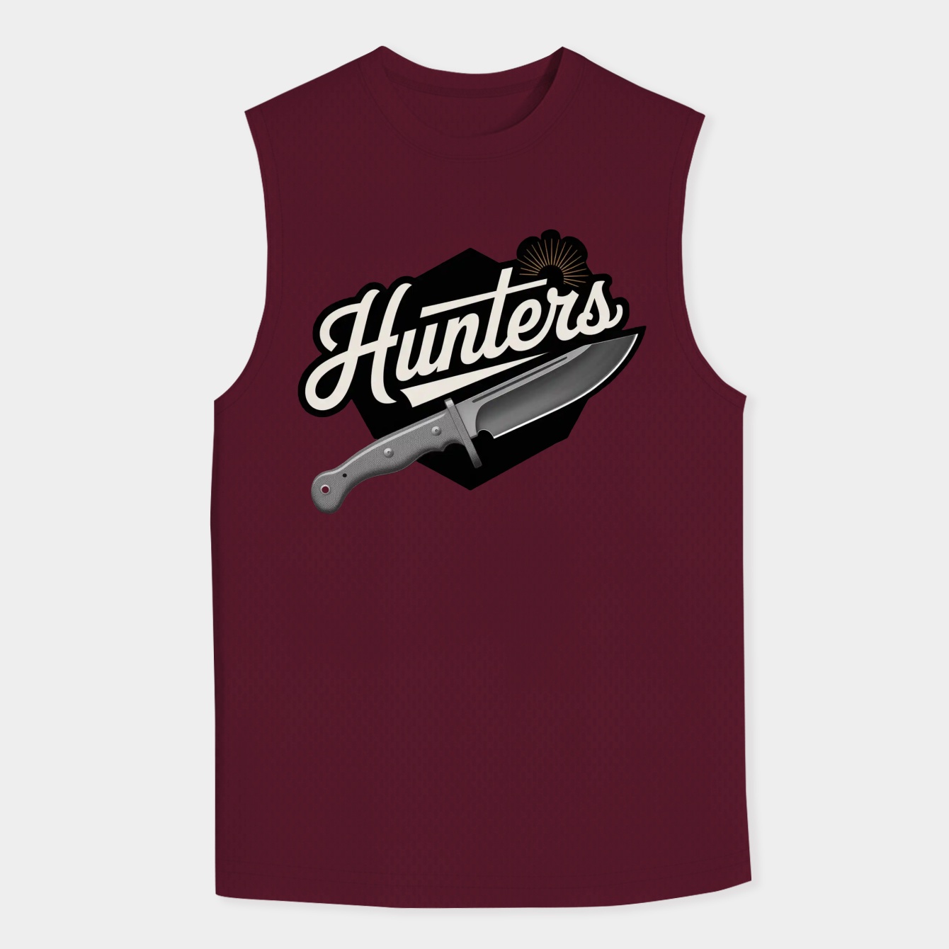 Hunters Knife Script Design Men's Tank Top
