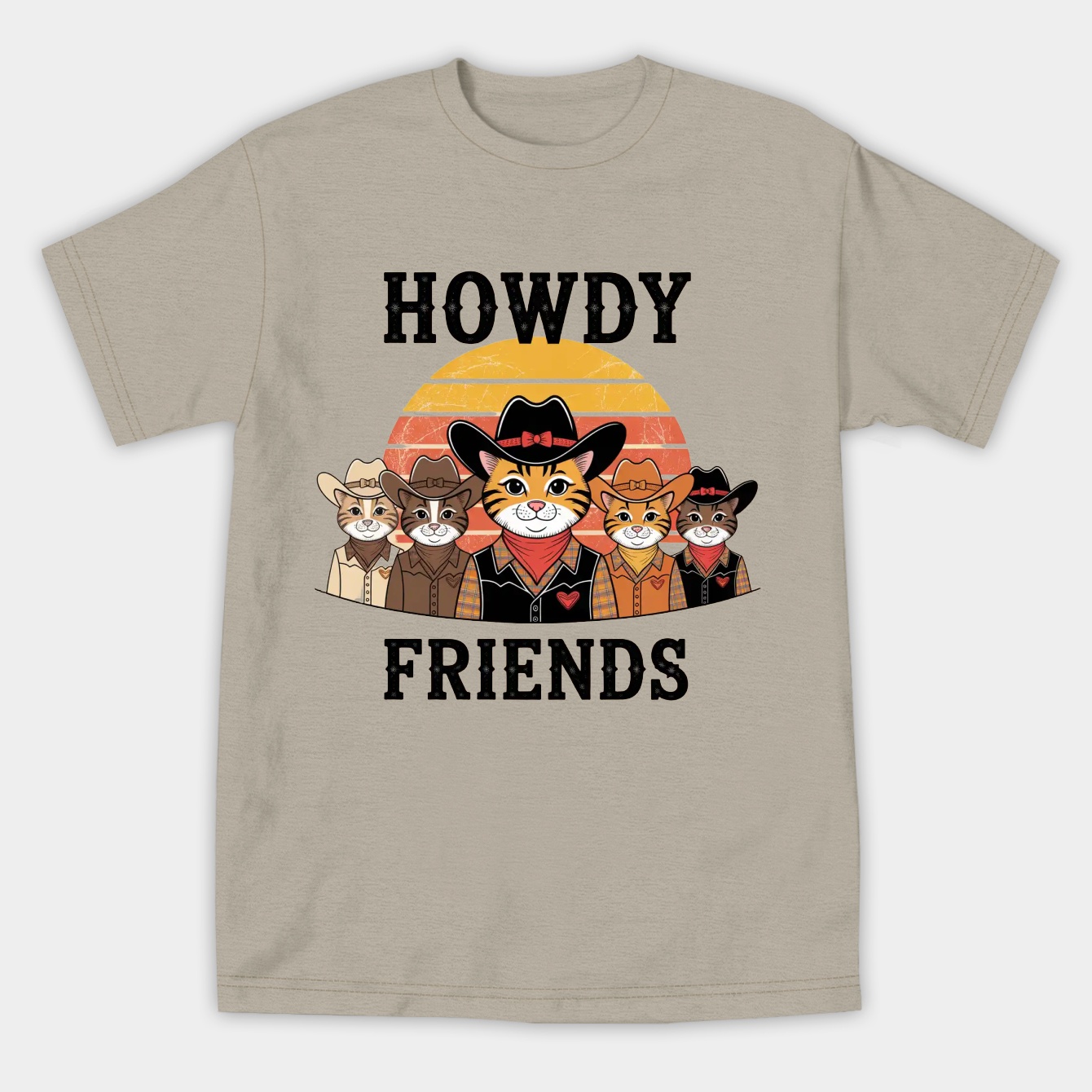 Hello Kitty And Friends Western Howdy Friends Women's Athletic Performance T-Shirt