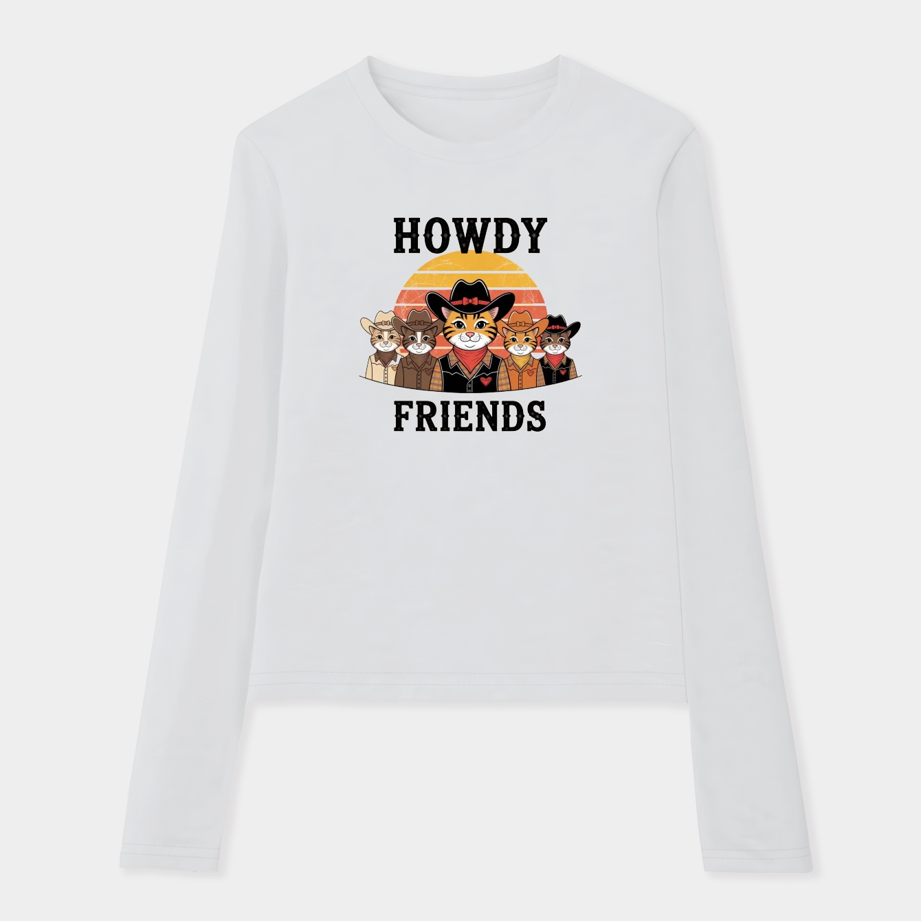 Hello Kitty And Friends Western Howdy Friends Women's Soft Long Sleeve T-Shirt