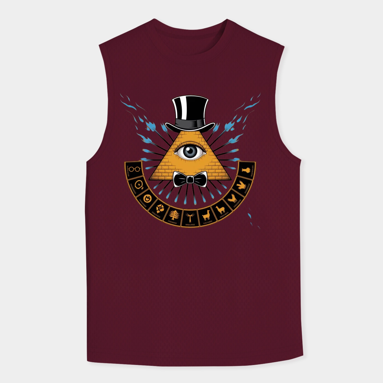 Bill Cipher - Gravity Falls White Background Men's Tank Top