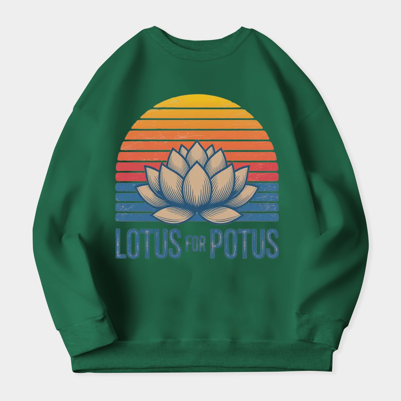 Lotus For Potus Kamala Harris 2024 Vintage Women's Crewneck Sweatshirt