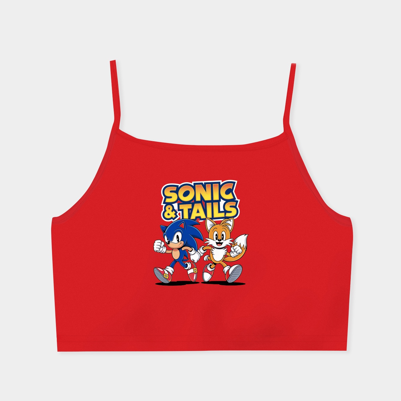 Sonic The Hedgehog Sonic And Tails Women's  Spaghetti Strap Tank Top