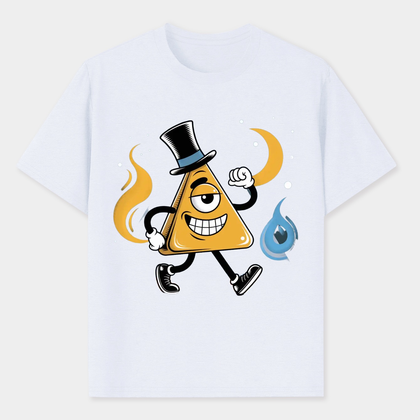 Triangle guy with top hat and moon Men's Performance Athletic T-Shirt