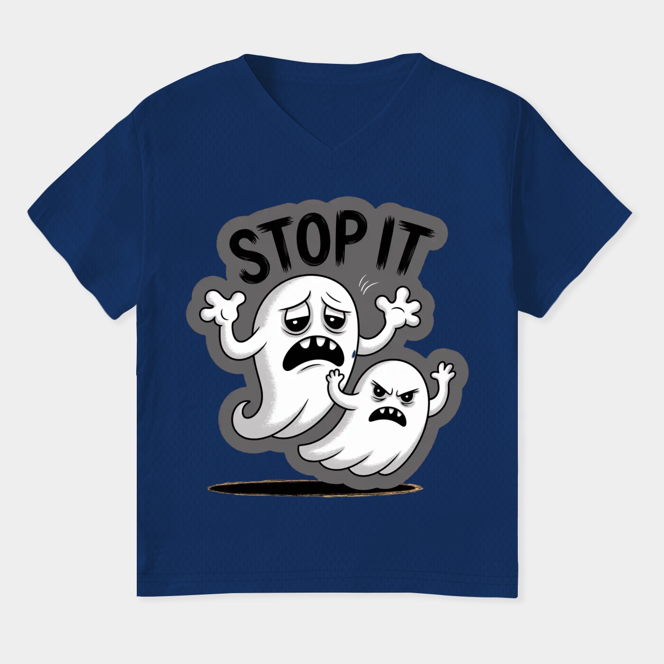 Annoying Ghost Women's Plus Size V-Neck T-Shirt