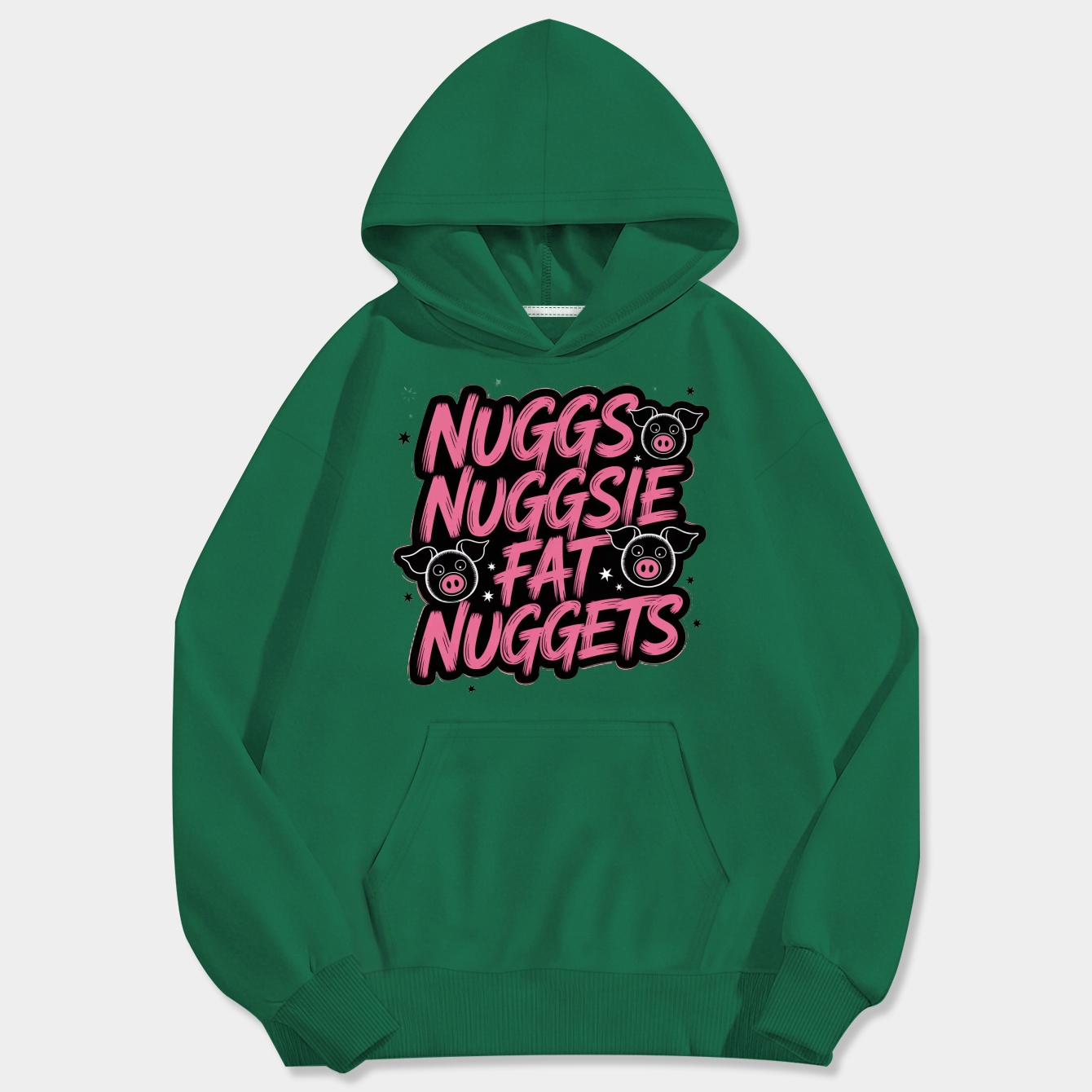 Hazbin Hotel Fat Nuggets Repeat Men's Big & Tall Hoodie