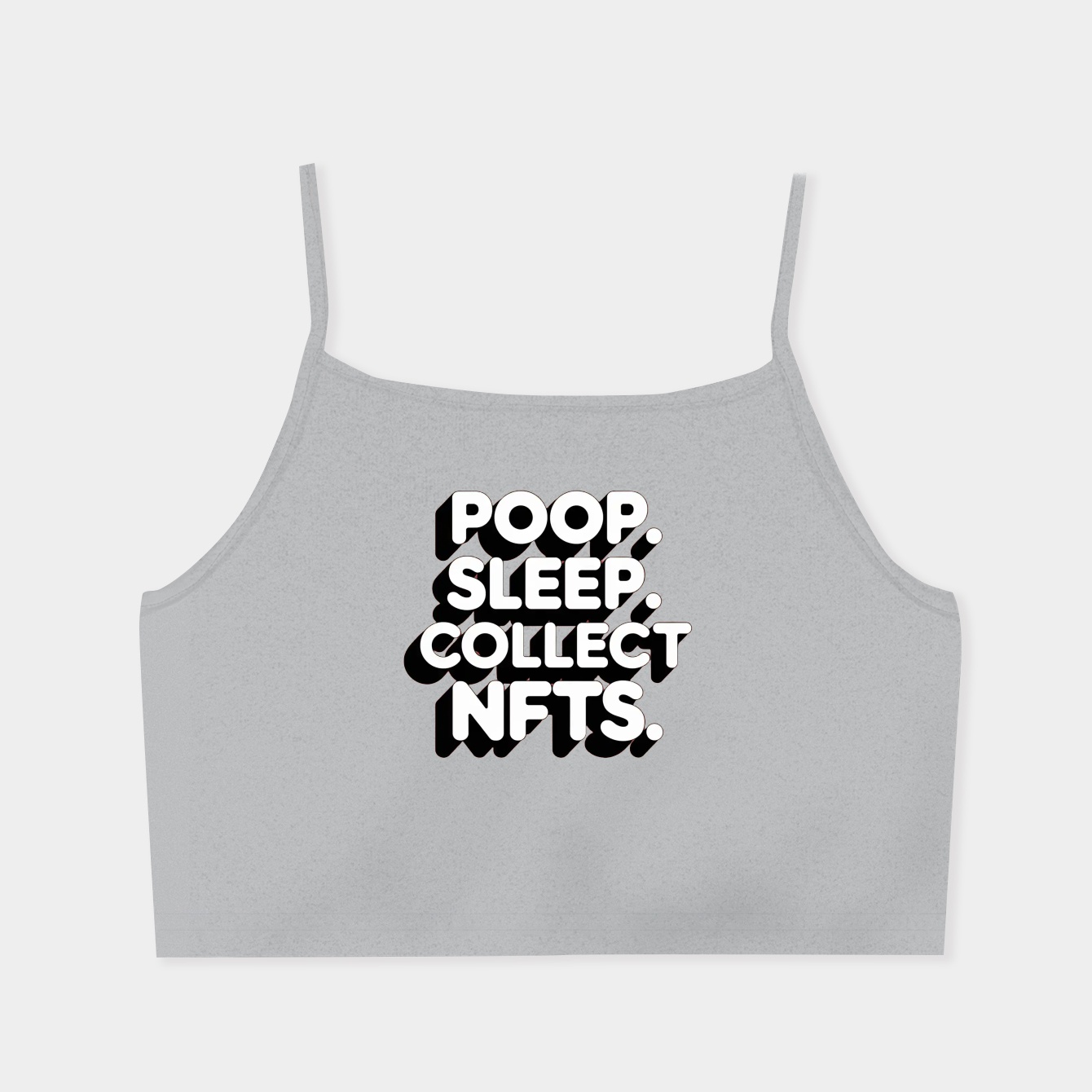 Poop Sleep Collect NFTs Women's  Spaghetti Strap Tank Top