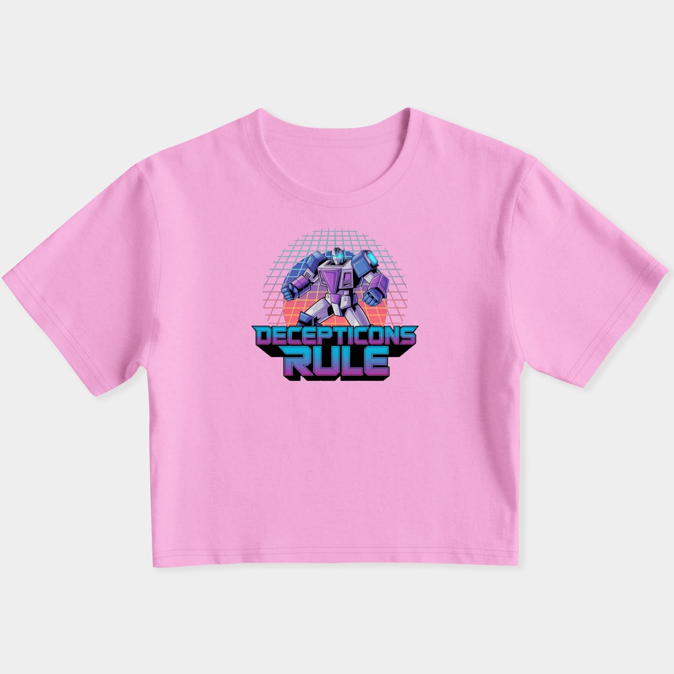 Transformers Decepticons Rule Grid Women's Slim Fit Baby Tee