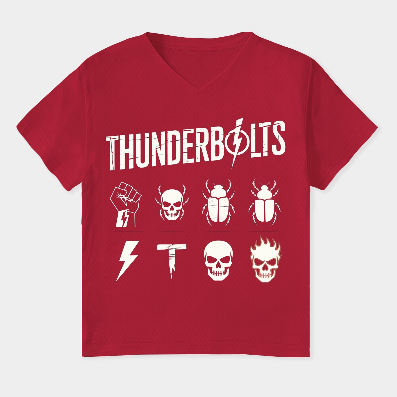 Distressed Thunderbolts Women's Plus Size V-Neck T-Shirt