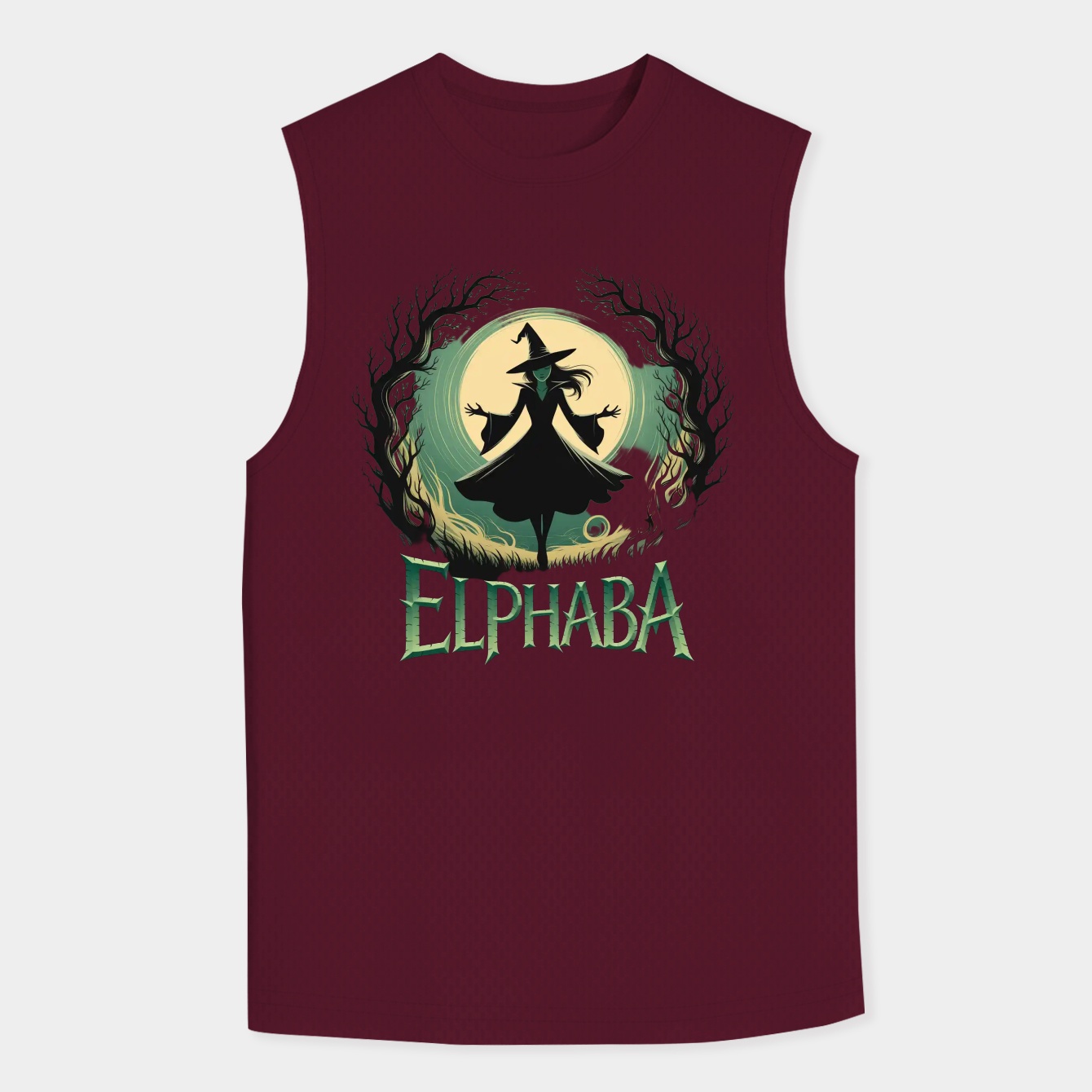 Wicked Elphaba Dark Forest Men's Big & Tall Tank Top