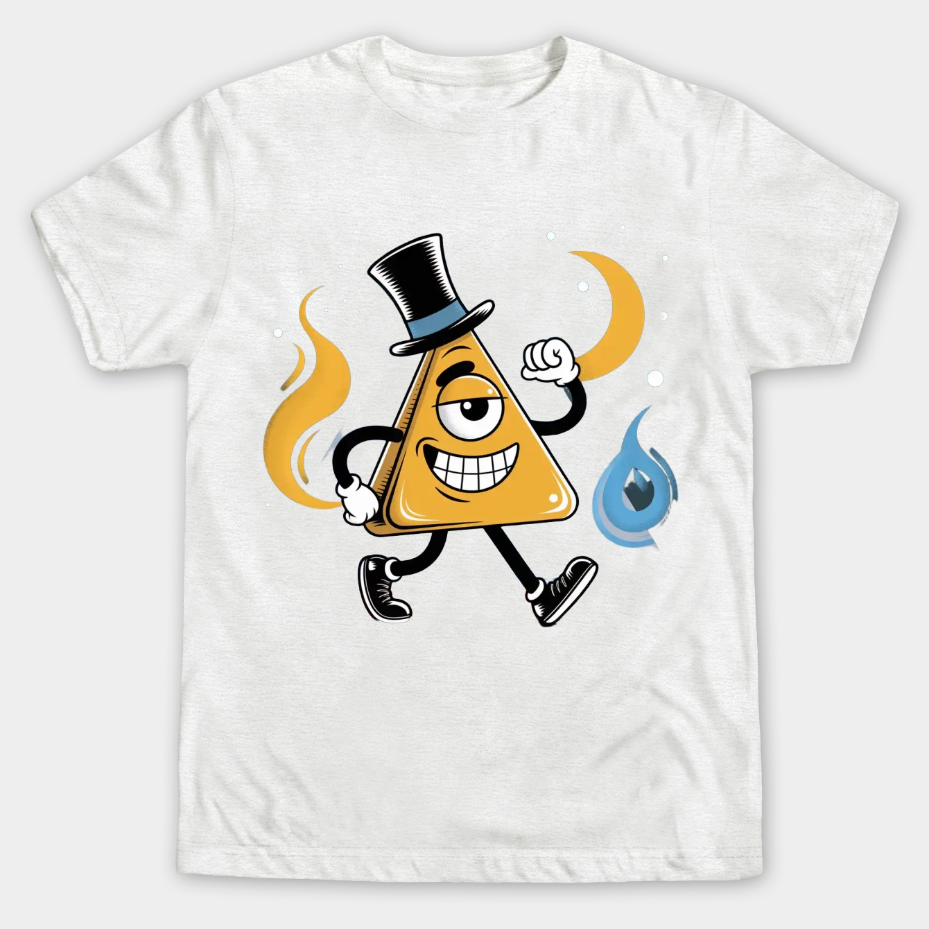 Triangle guy with top hat and moon Men's Big & Tall T-shirt