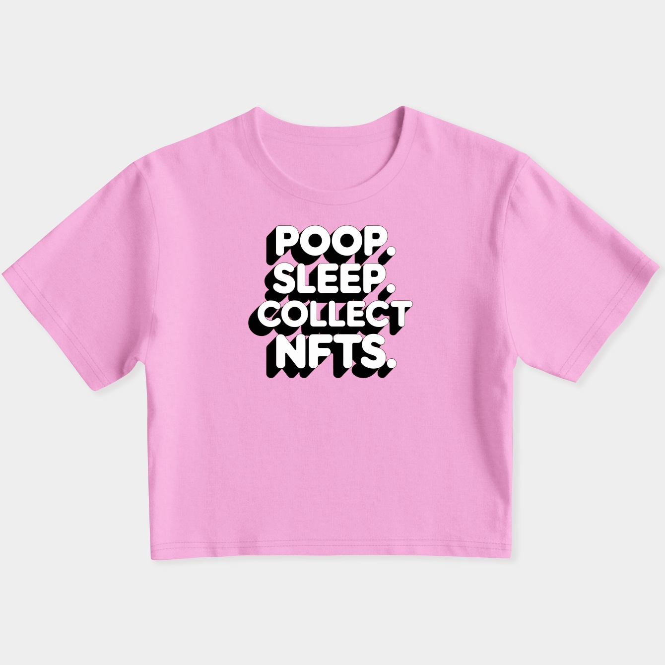 Poop Sleep Collect NFTs Women's Slim Fit Baby Tee