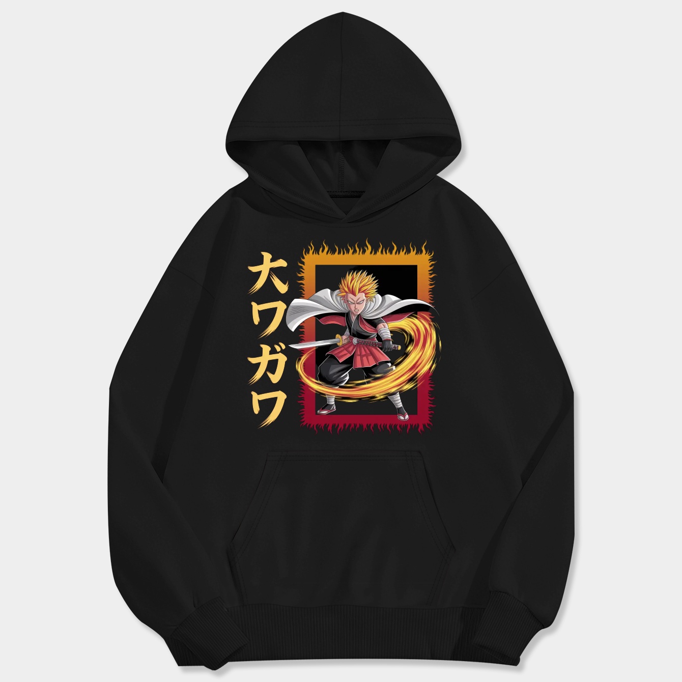 Demon Slayer Flame Pillar Men's Big & Tall Hoodie