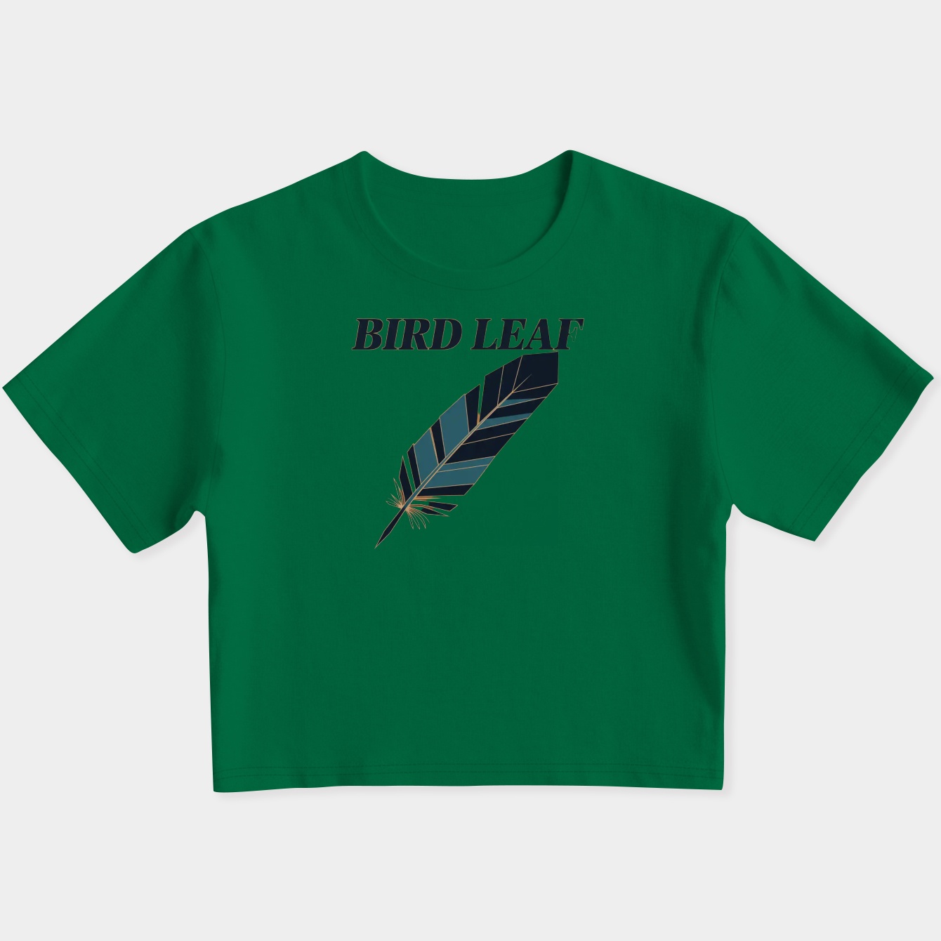 Bird leaf feather design Women's Slim Fit Baby Tee