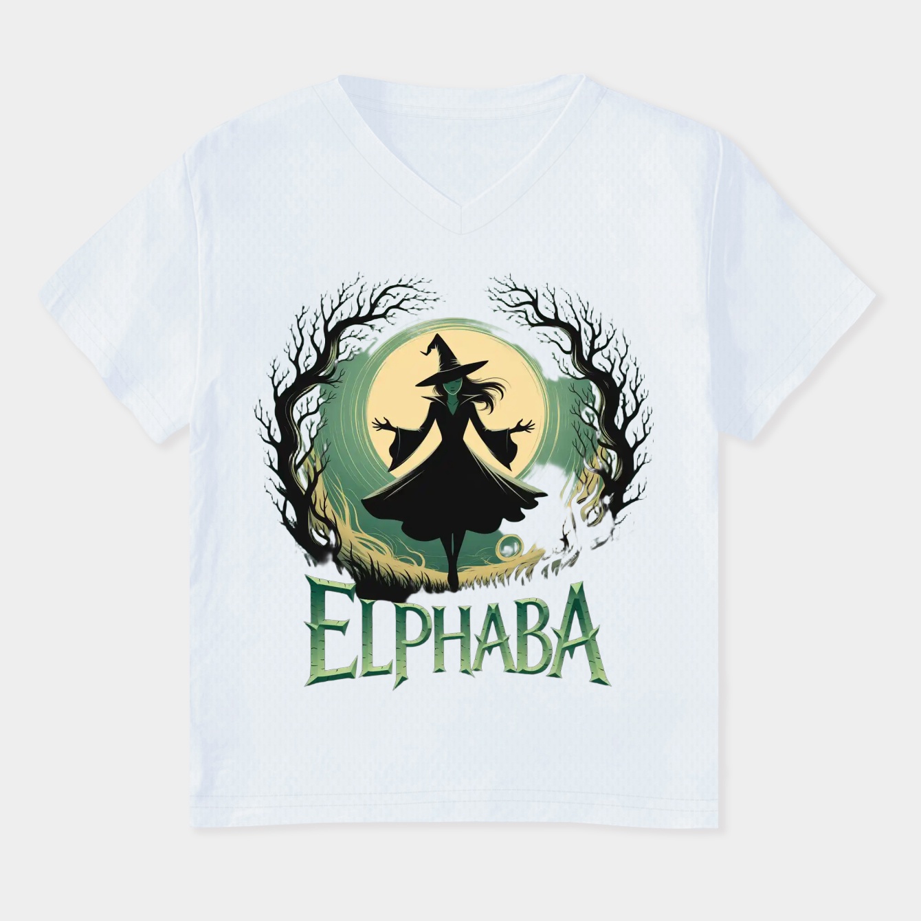 Wicked Elphaba Dark Forest Women's Plus Size V-Neck T-Shirt