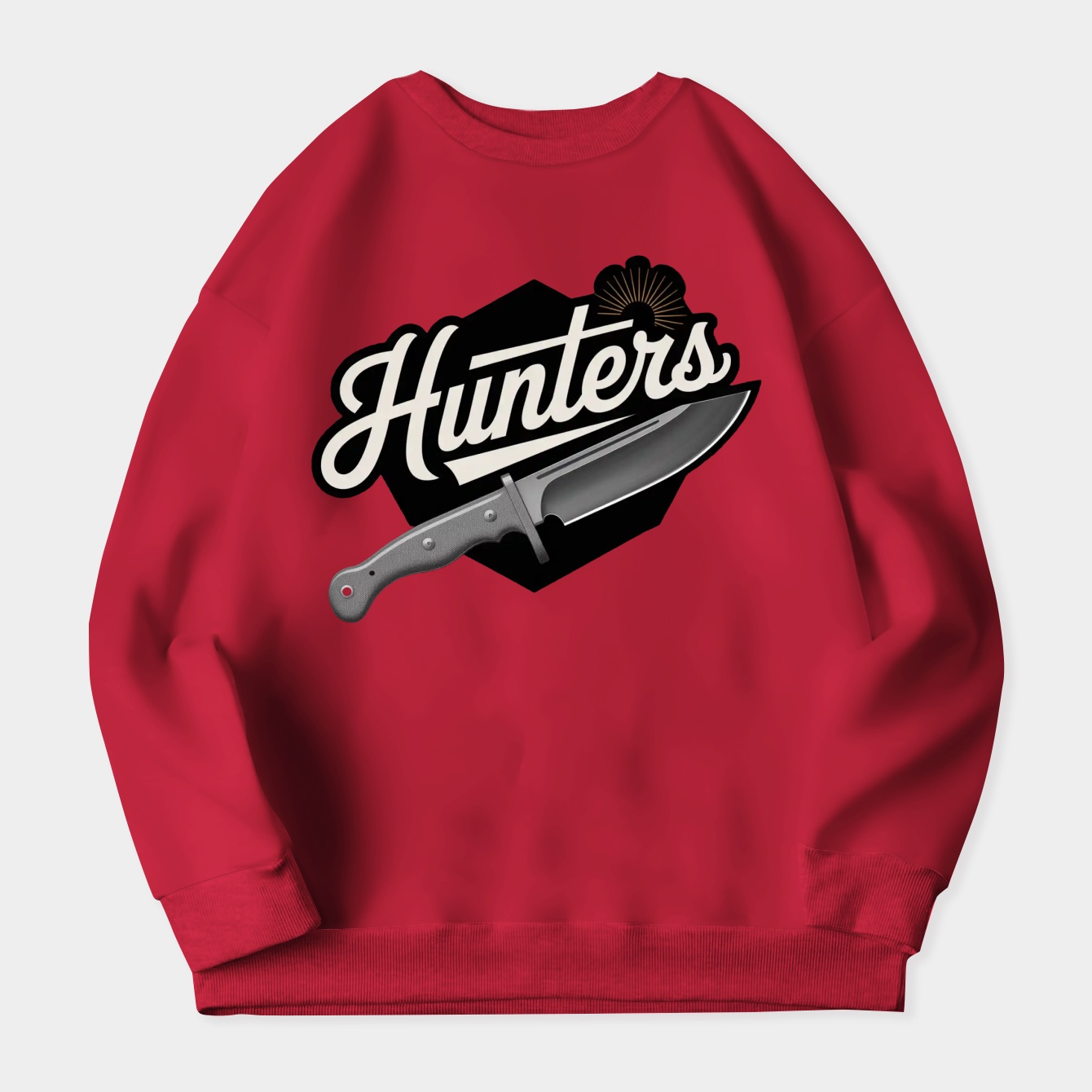 Hunters Knife Script Design Women's Plus Size Sweatshirt