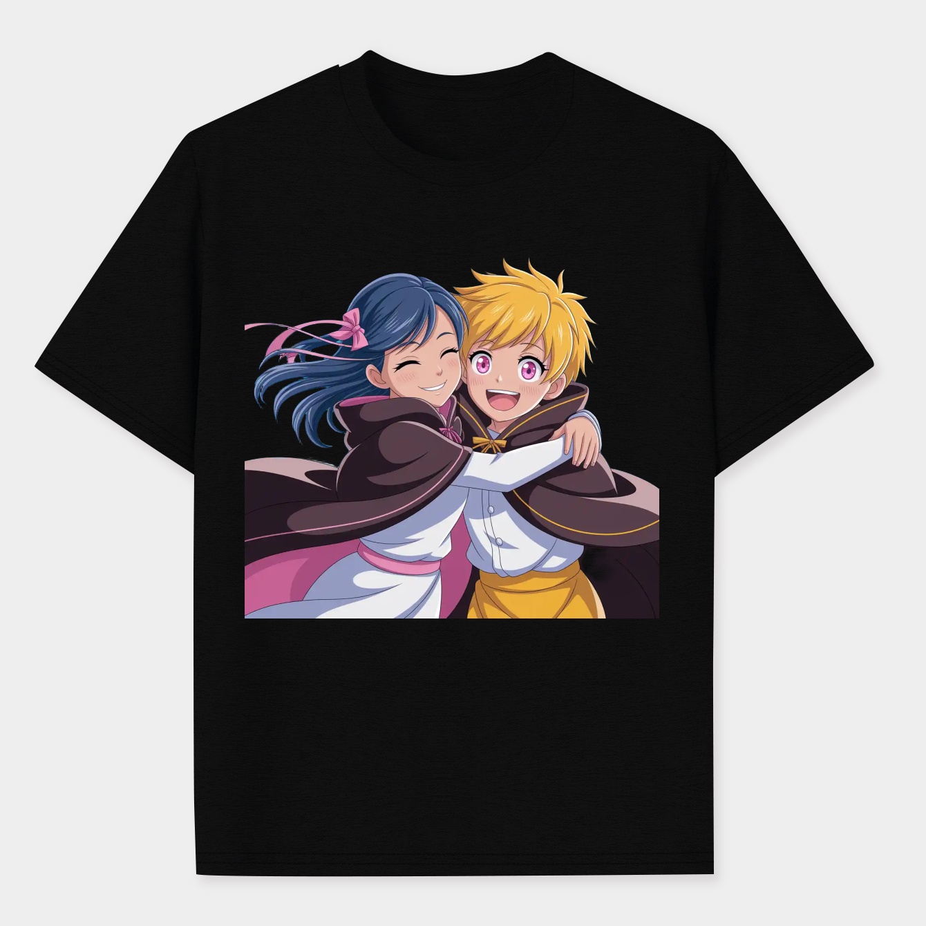 Demon Slayer: Kimetsu No Yaiba Lovely Zenitsu & Nezuko Men's Performance Athletic T-Shirt