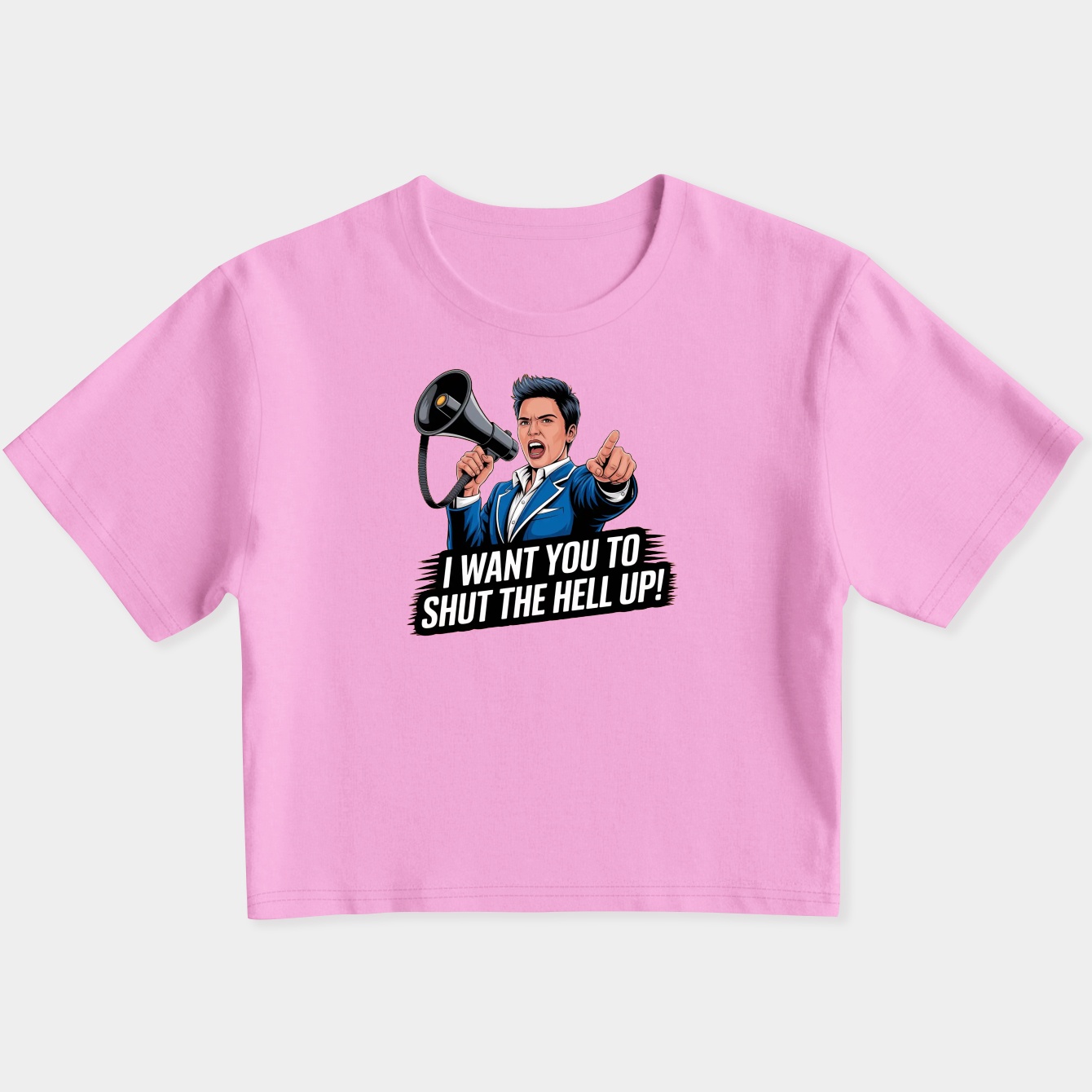 Bridgertin Fox SHUT UP! Women's Slim Fit Baby Tee