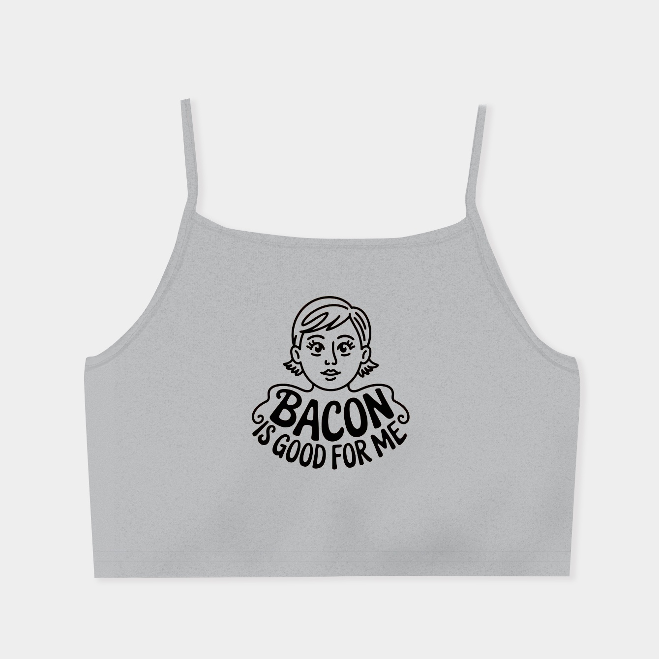 Bacon is good for me Women's  Spaghetti Strap Tank Top