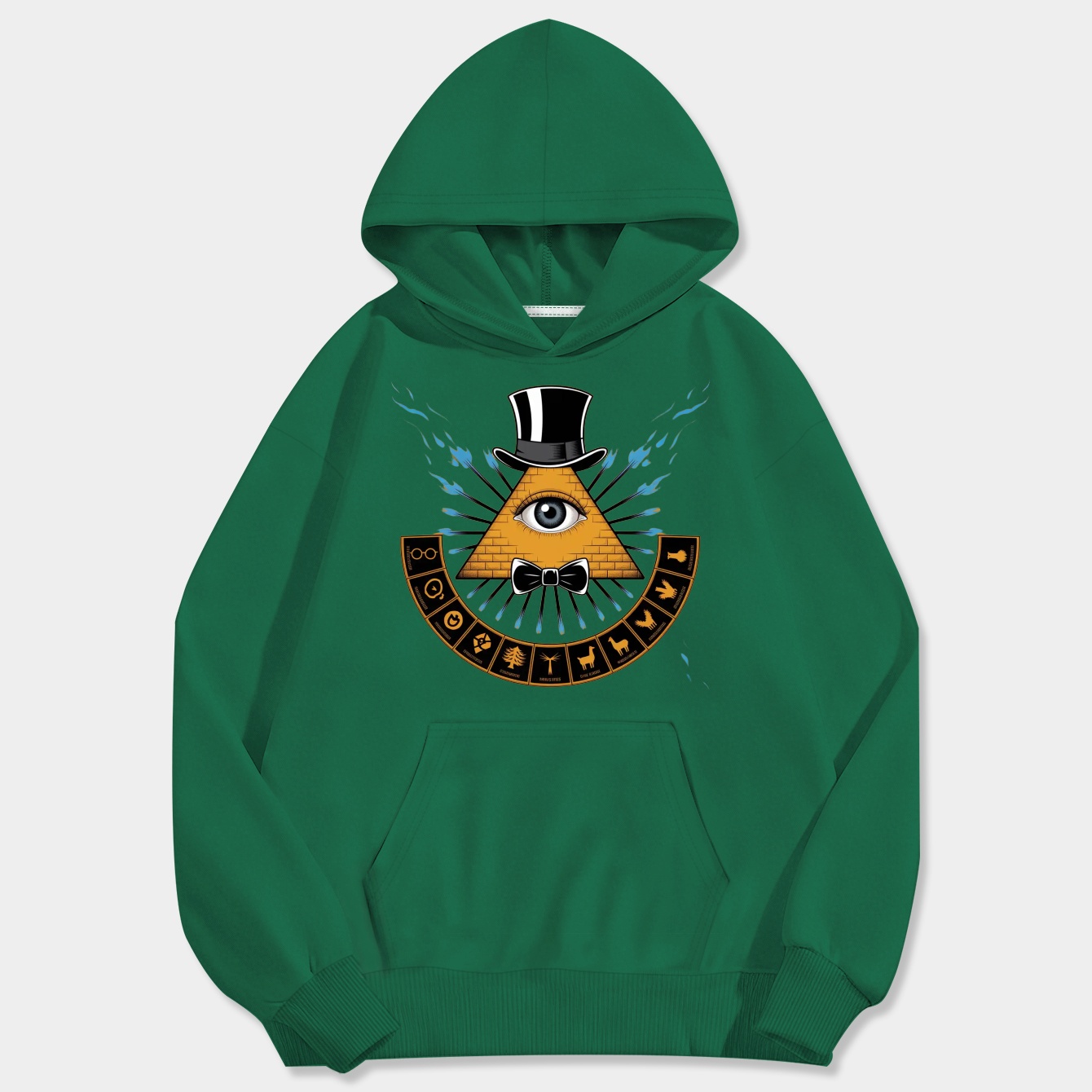 Bill Cipher - Gravity Falls White Background Men's Big & Tall Hoodie