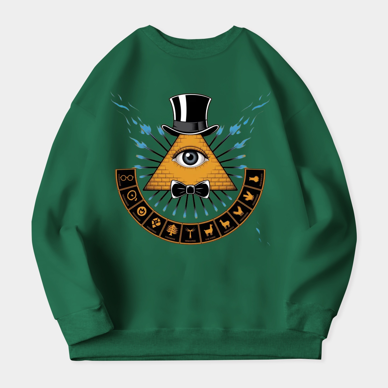 Bill Cipher - Gravity Falls White Background Women's Crewneck Sweatshirt