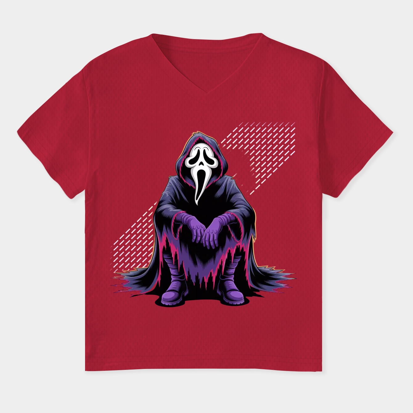 Ghostface SCREAM Pink Women's Plus Size V-Neck T-Shirt