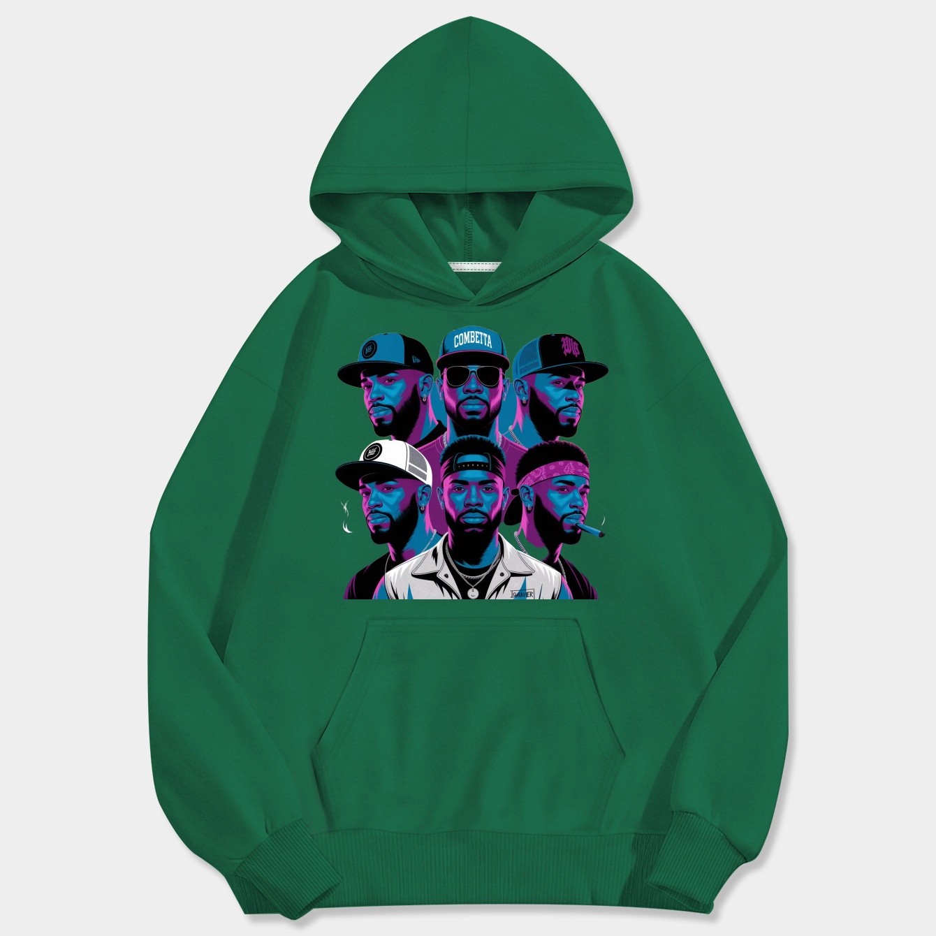 Dr Dre and Rappers Men's Big & Tall Hoodie