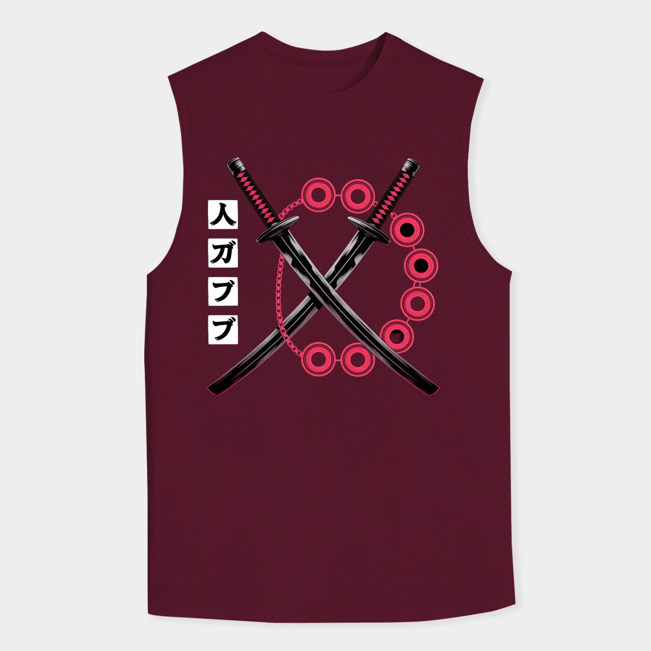 Tengen Uzui Demon Slayer Dual Nichirin Blades Red Blood Art Men's Tank Top