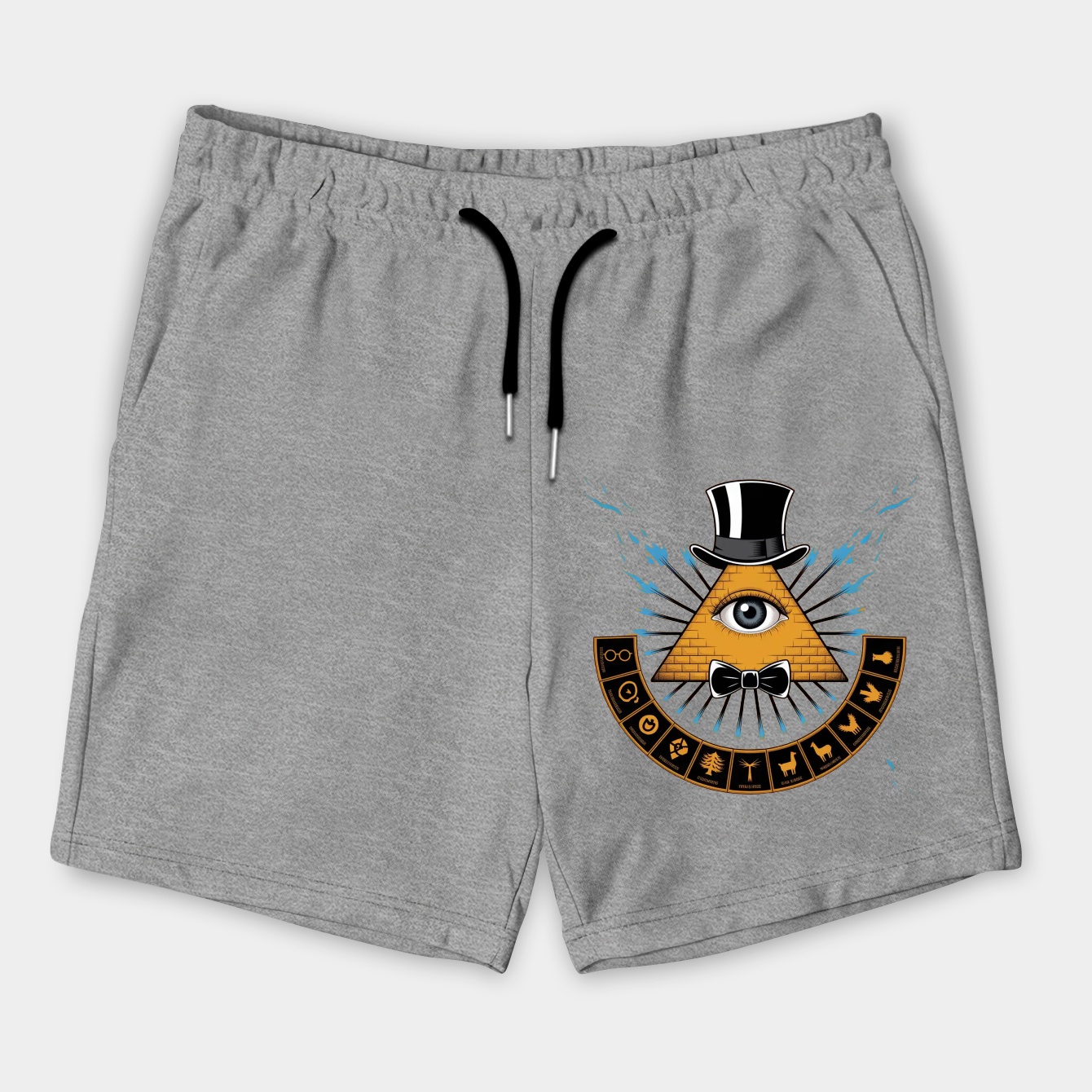 Bill Cipher - Gravity Falls White Background Men's Shorts