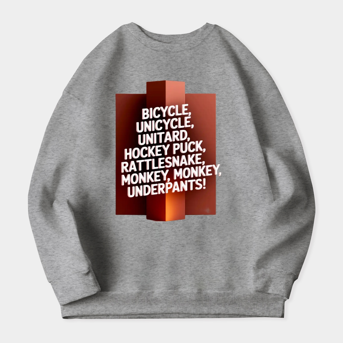 Monkey Monkey Underpants Women's Crewneck Sweatshirt