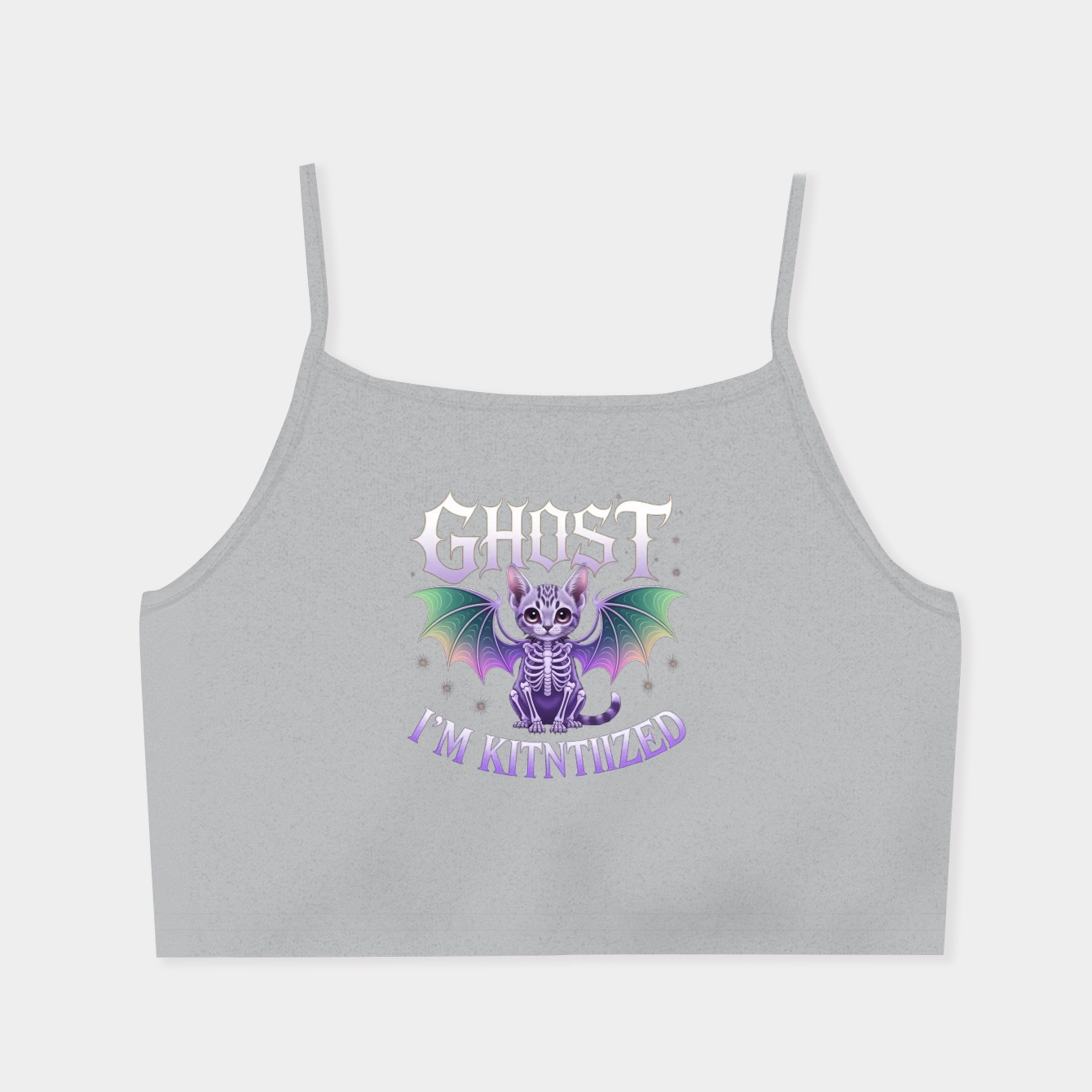Ghost Kittenized Skeleta Women's  Spaghetti Strap Tank Top