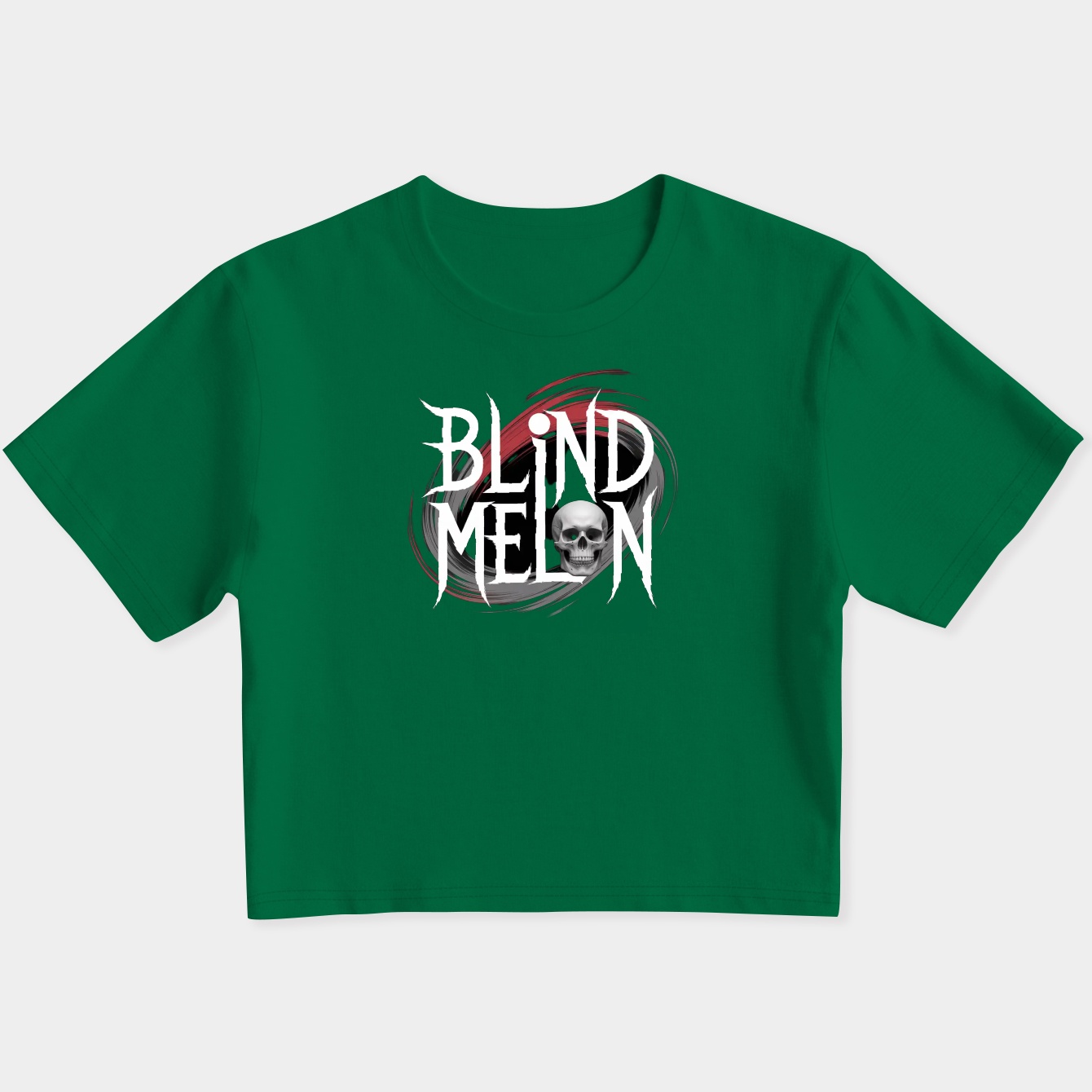 Blind Melon Skull Design Women's Slim Fit Baby Tee