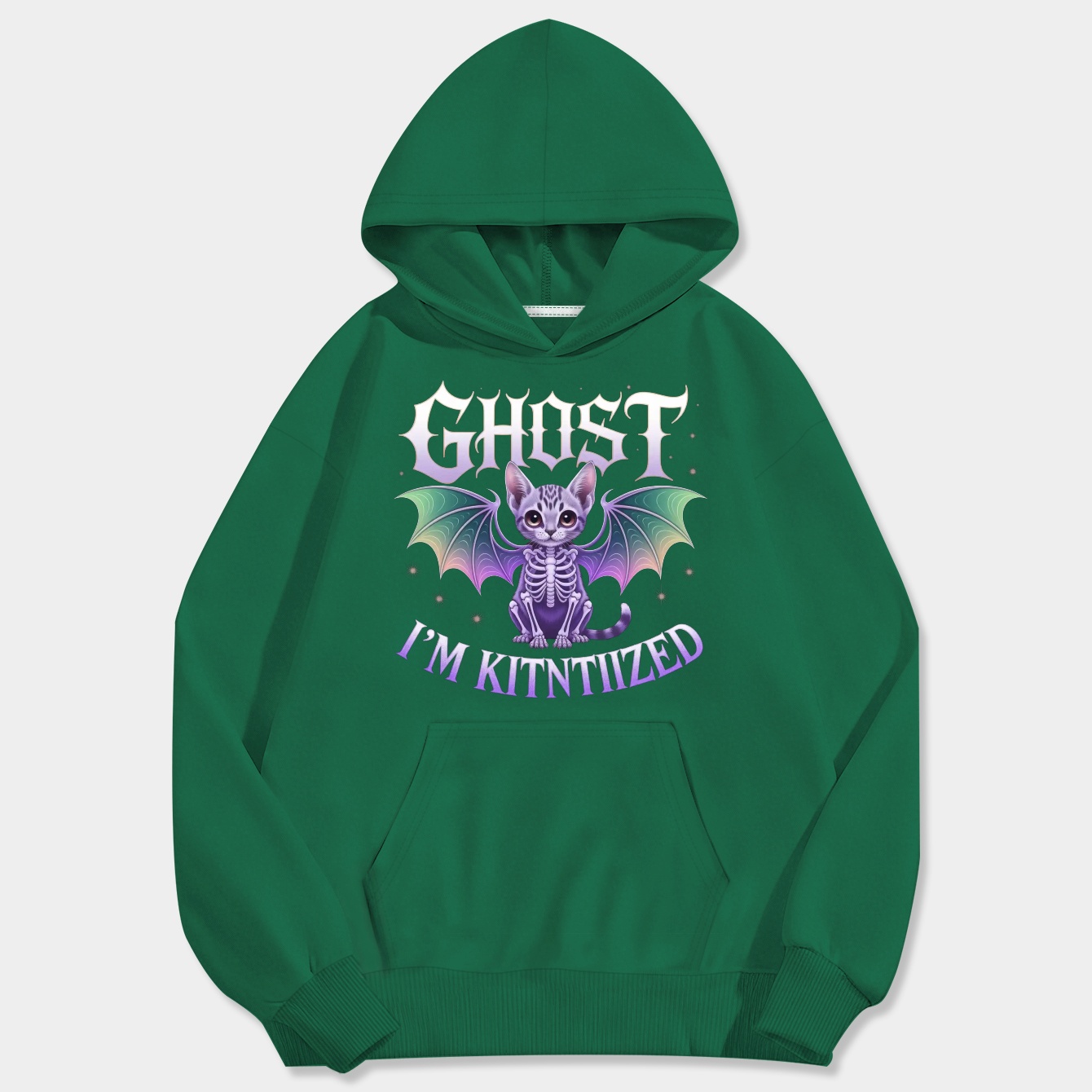 Ghost Kittenized Skeleta Men's Big & Tall Hoodie