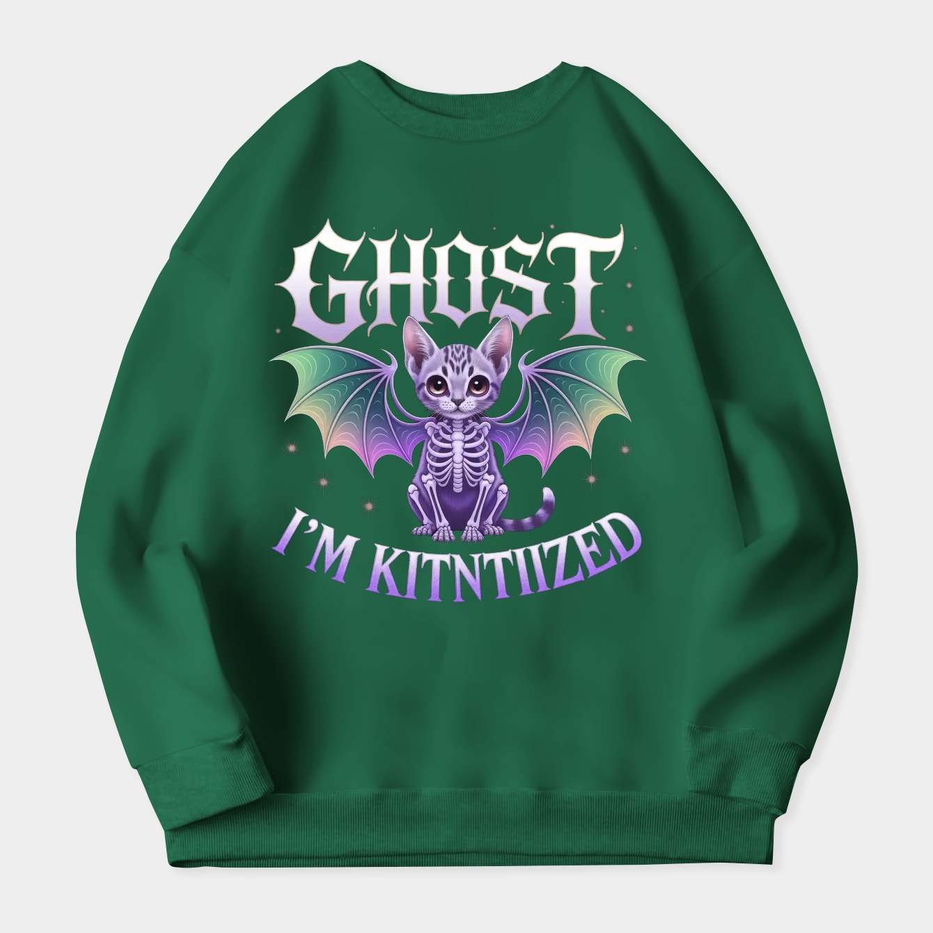 Ghost Kittenized Skeleta Women's Plus Size Sweatshirt